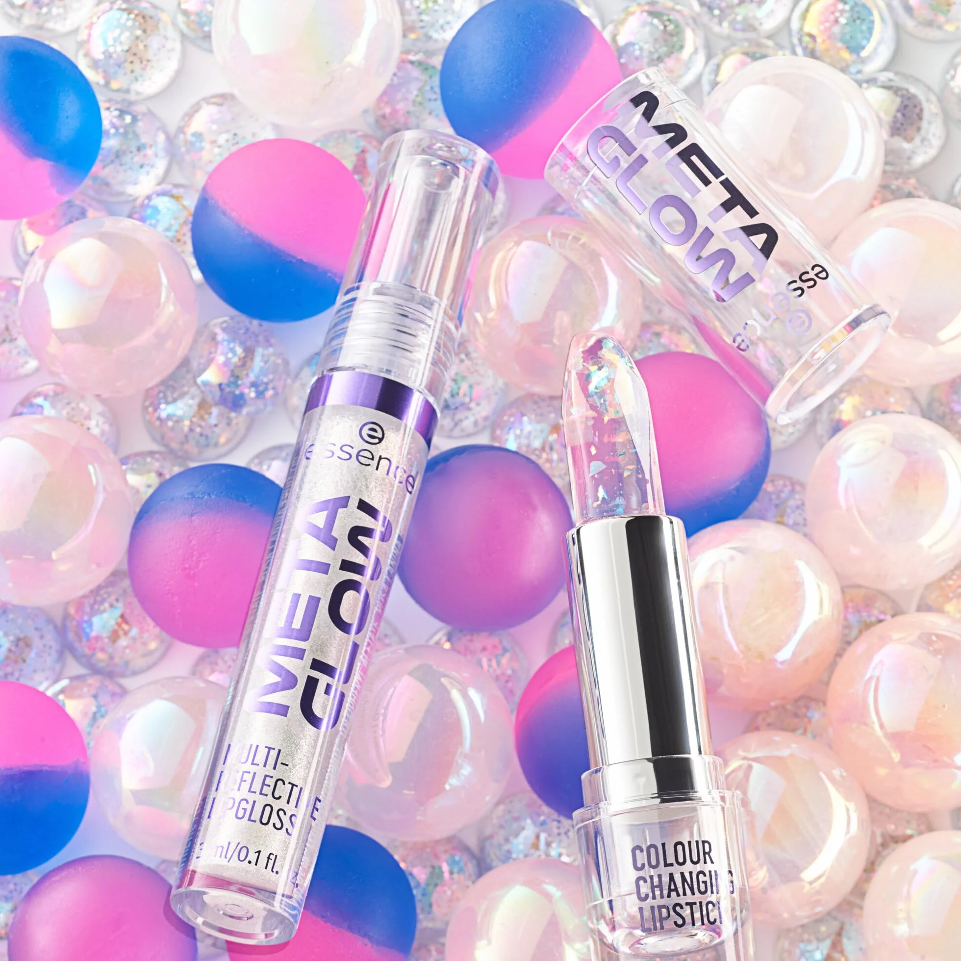 essence BARRA DE LABIOS QUE CAMBIA DE COLOR META GLOW, adaptación al color, Efecto tinte, natural, translúcido (3.4g)