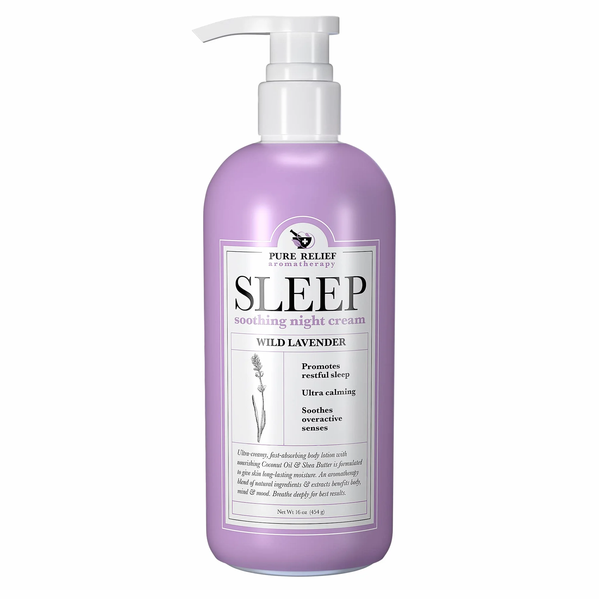 Crema de lavanda y magnesio para dormir 16 onzas promueve un mejor descanso con crema de hierbas calmante para dormir sin crueldad, no tóxica y sin parabenos. Lociones de aromaterapia naturales por