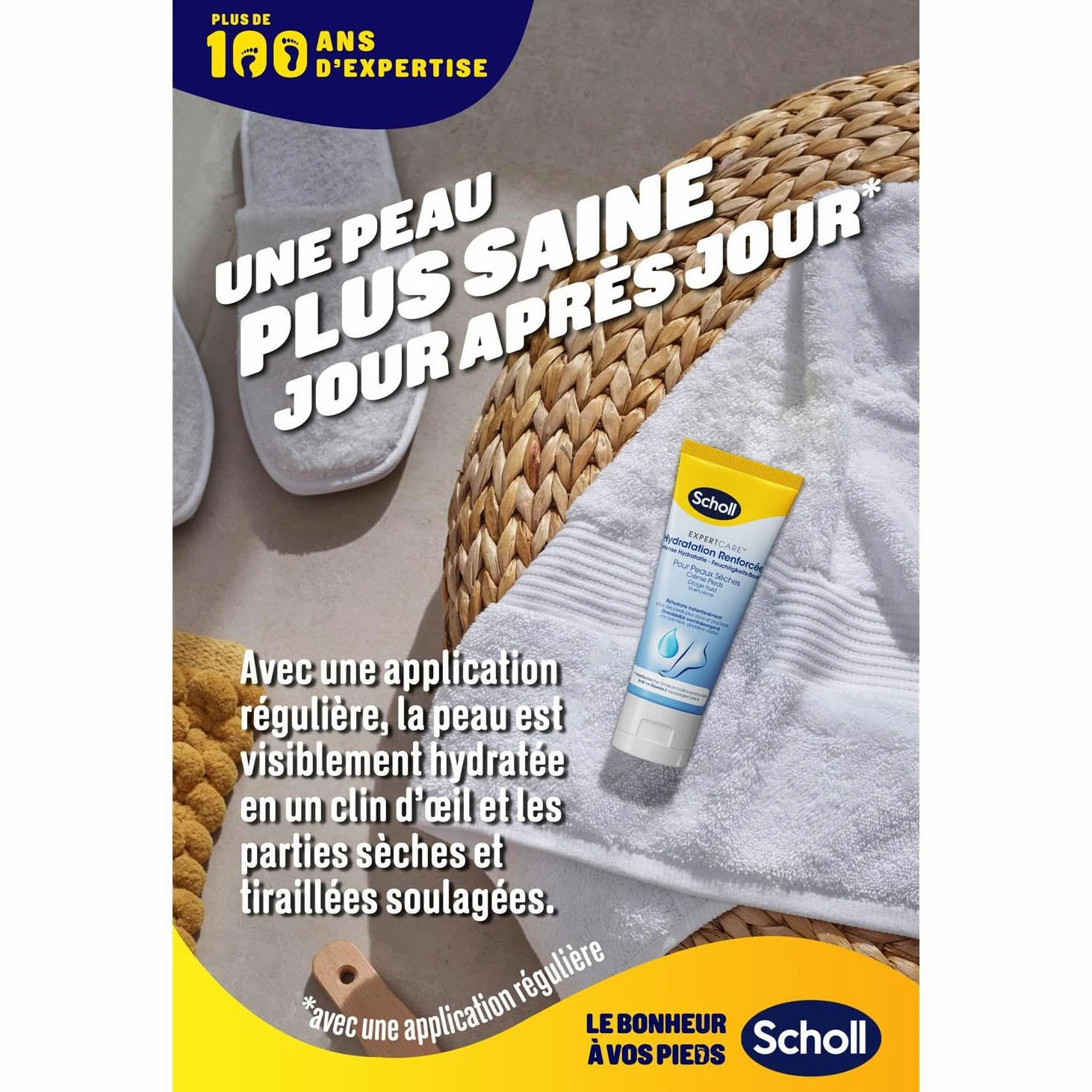 SCHOLL Crema hidratante intensificada para piel seca, 75 ml, paquete de 6