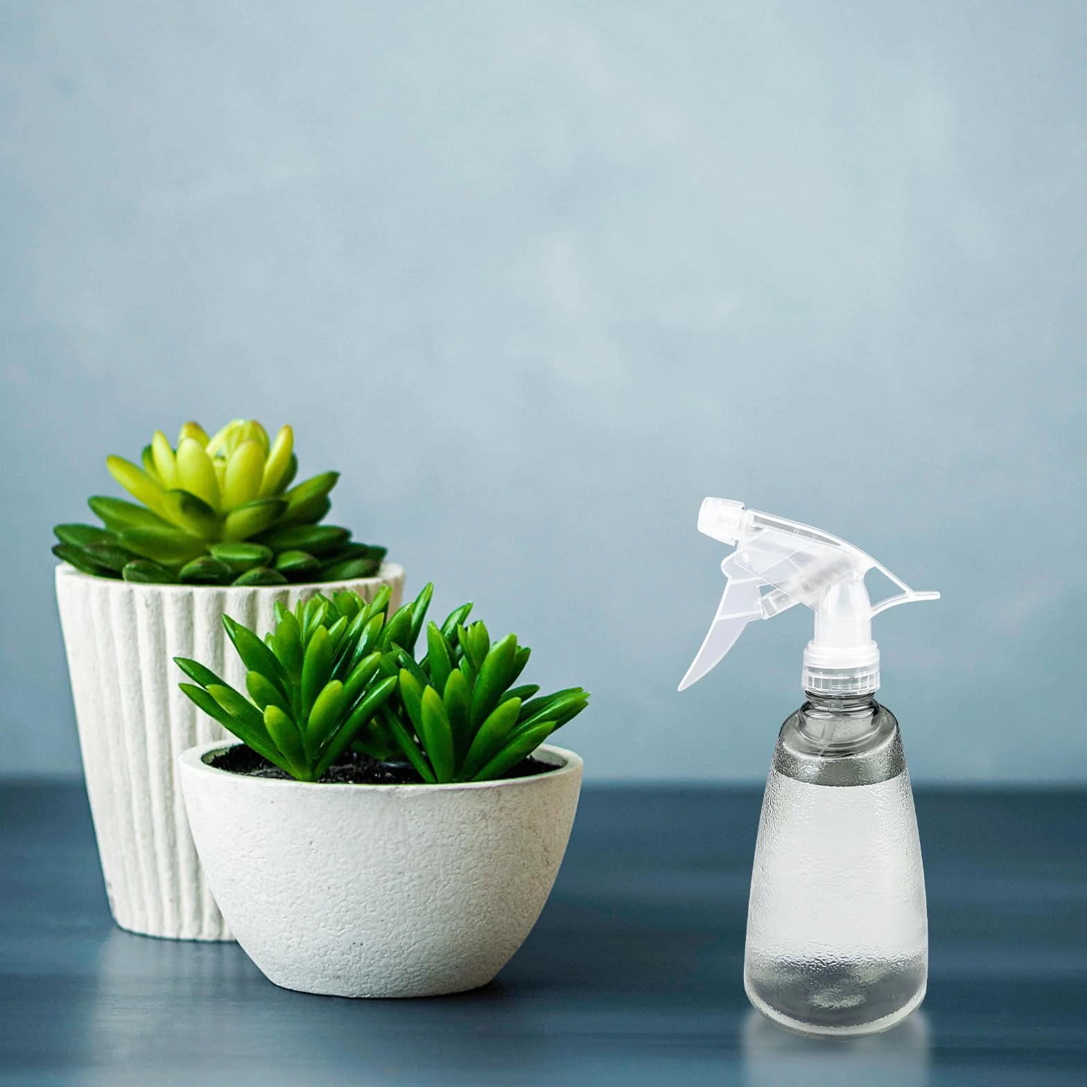 Gvolatee 3 Piezas Botella Pulverizador 500 ml, Plastico Gatillo Botellas de Spray Vacías Rellenable Transparente para Plantas, Limpieza