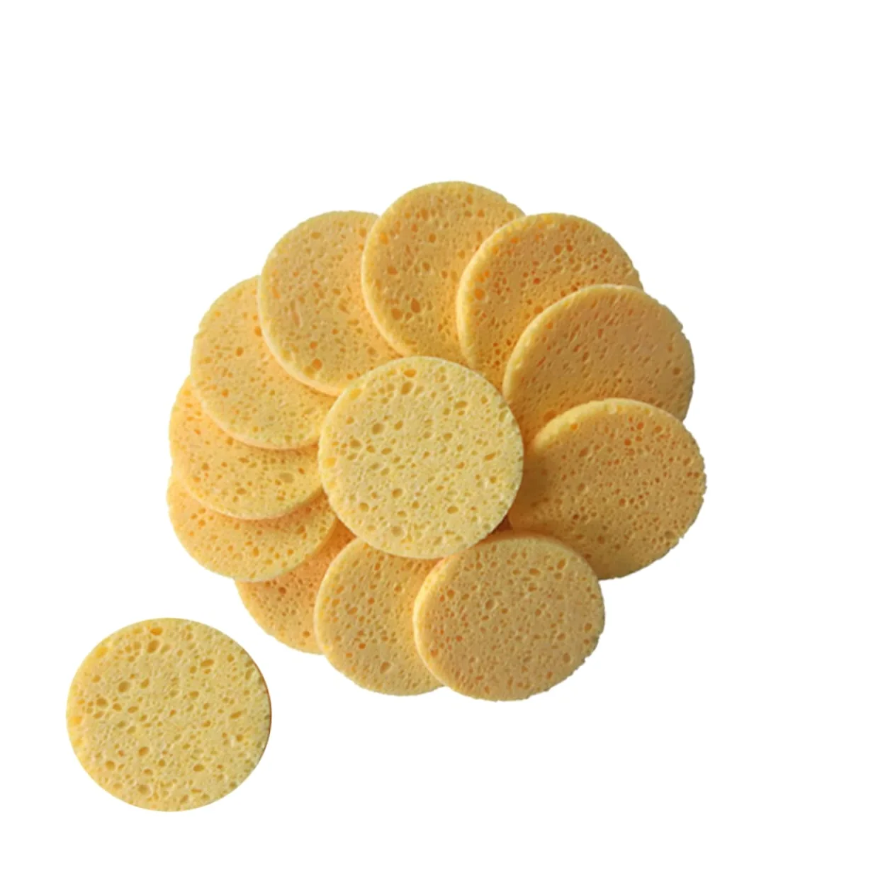FRCOLOR 60 esponjas de limpieza facial, esponja de eliminación de maquillaje, esponja removedora de maquillaje, toallitas de maquillaje reutilizables, almohadillas removedoras de maquillaje,