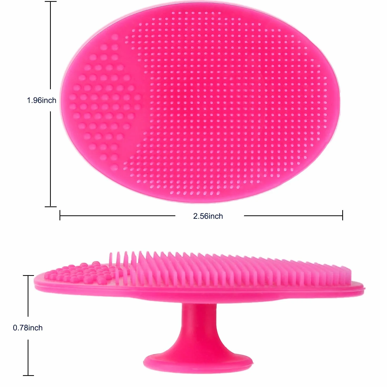 Cepillo de limpieza facial de silicona suave para masaje (blanco + gris)