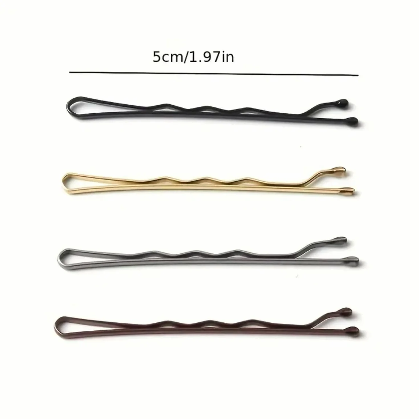 Pasadores de pelo Horquillas metálicas 5 cm Negro