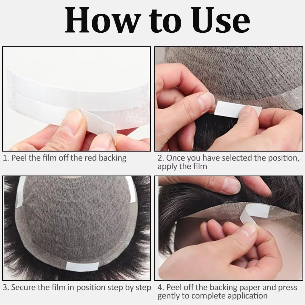 Cinta adhesiva para pelucas impermeable doble cara extra fuerte 40 unidades