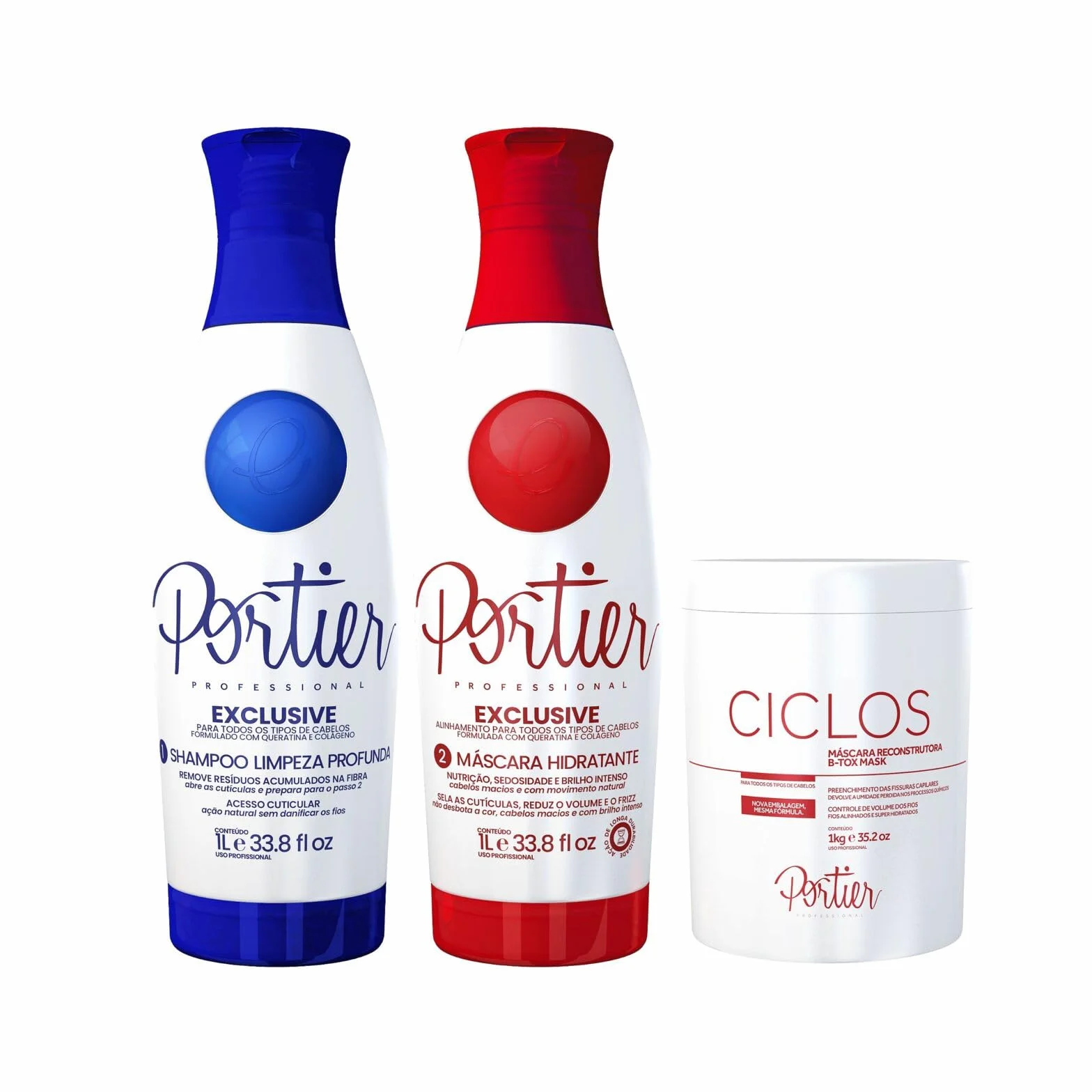 Kit Portier Exclusive Alisamento Progressiva Brasileiro 2x250ml