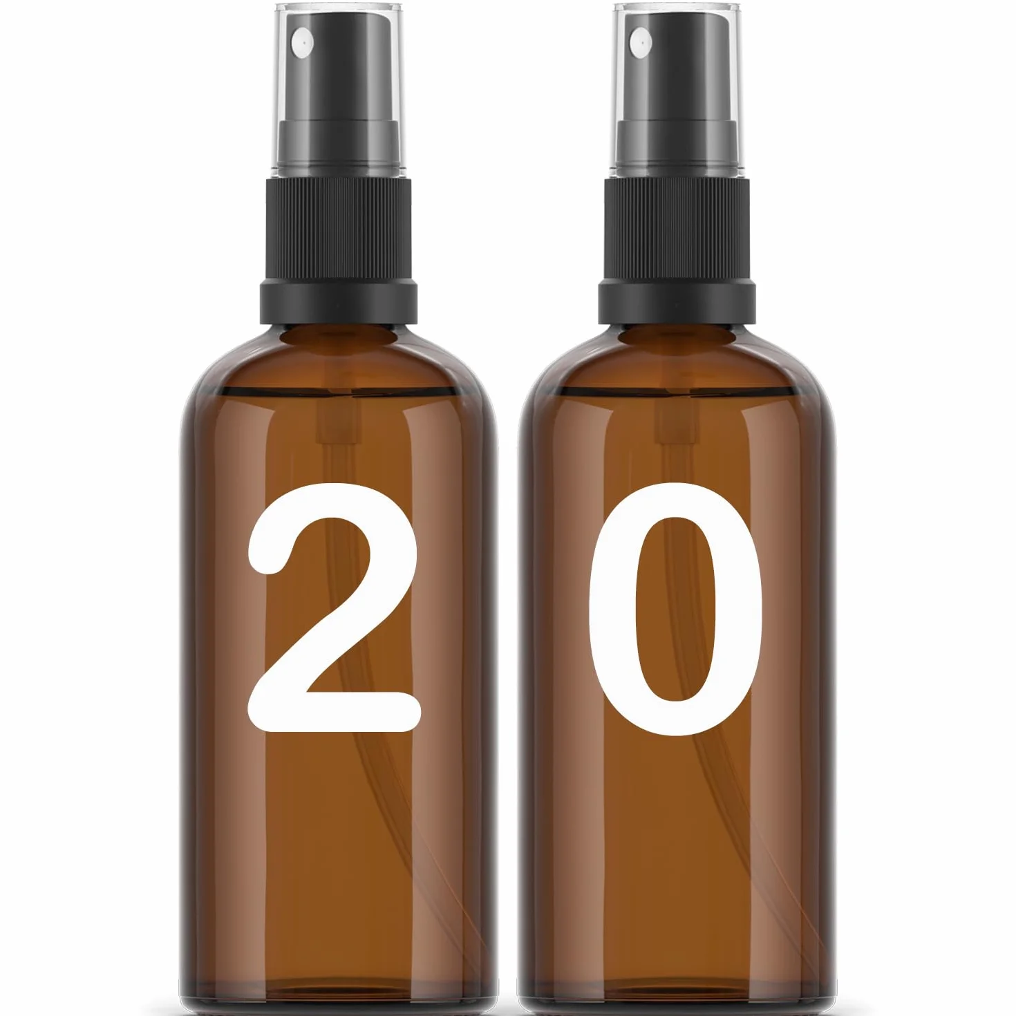 Bote Spray Pulverizador de Cristal Ambar 100ml - 20 Botellas Atomizador Recargable