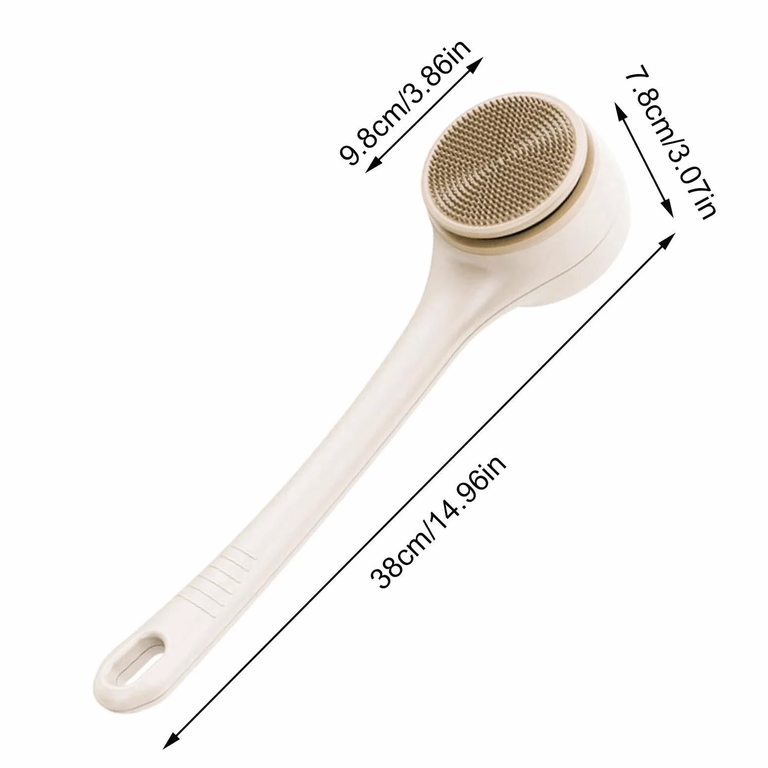Exfoliante Corporal Eléctrico Exfoliante Rotatorio De 2 Velocidades Con 4 | Cepillo De Ducha Impermeable De Doble Mango Para Masajear La Piel Mano Pierna Y Cuidado Diario De La