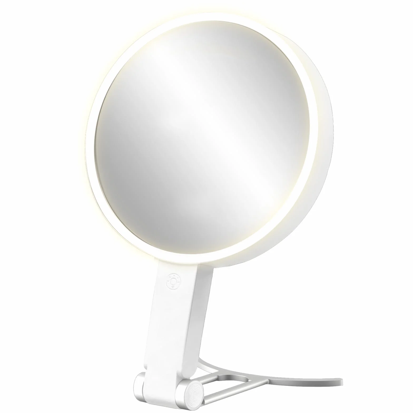 Espejo de Aumento con Luz 30X/1X Plegable 3 Colores Montaje Mano Mesa Pared