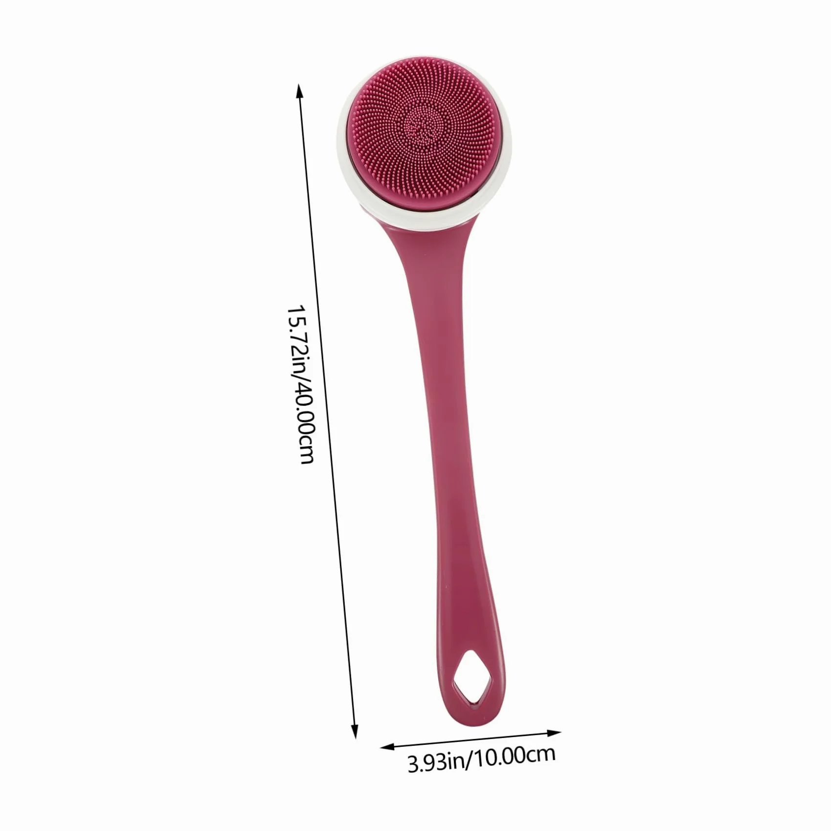 Cepillo de Ducha de Mango Largo Depurador Corporal Reutilizable 3 Velocidades Ajustables y Material de Silicona Resistente al Agua para Exfoliación y Limpieza Diaria