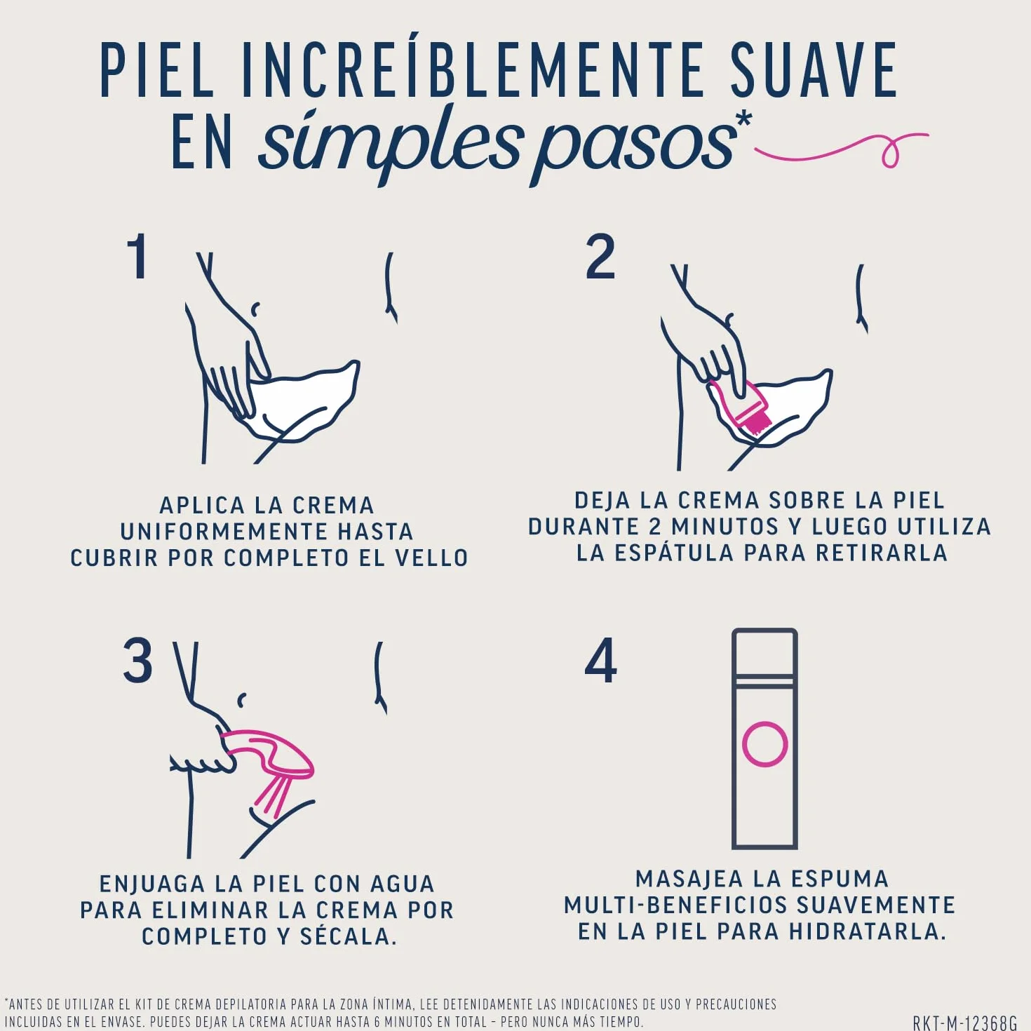 Veet Expert Kit Depilación Zonas Íntimas Crema Depilatoria Mujer 50ml Espuma Multi-Beneficios 50ml
