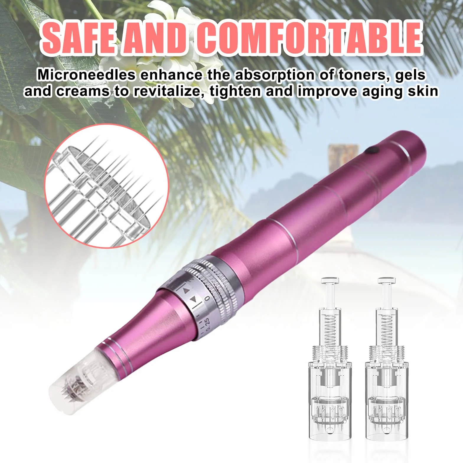 Agujas Dermapen Microneedling 30 Piezas, 12 Pin Micro Aguja de Repuesto para Antienvejecimiento