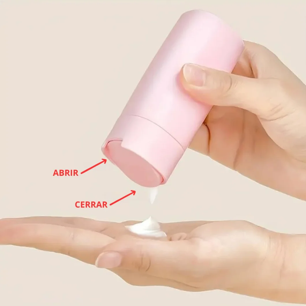 Botes viaje rellenables 100ml a prueba de fugas para gel, champú y lociones Rosa