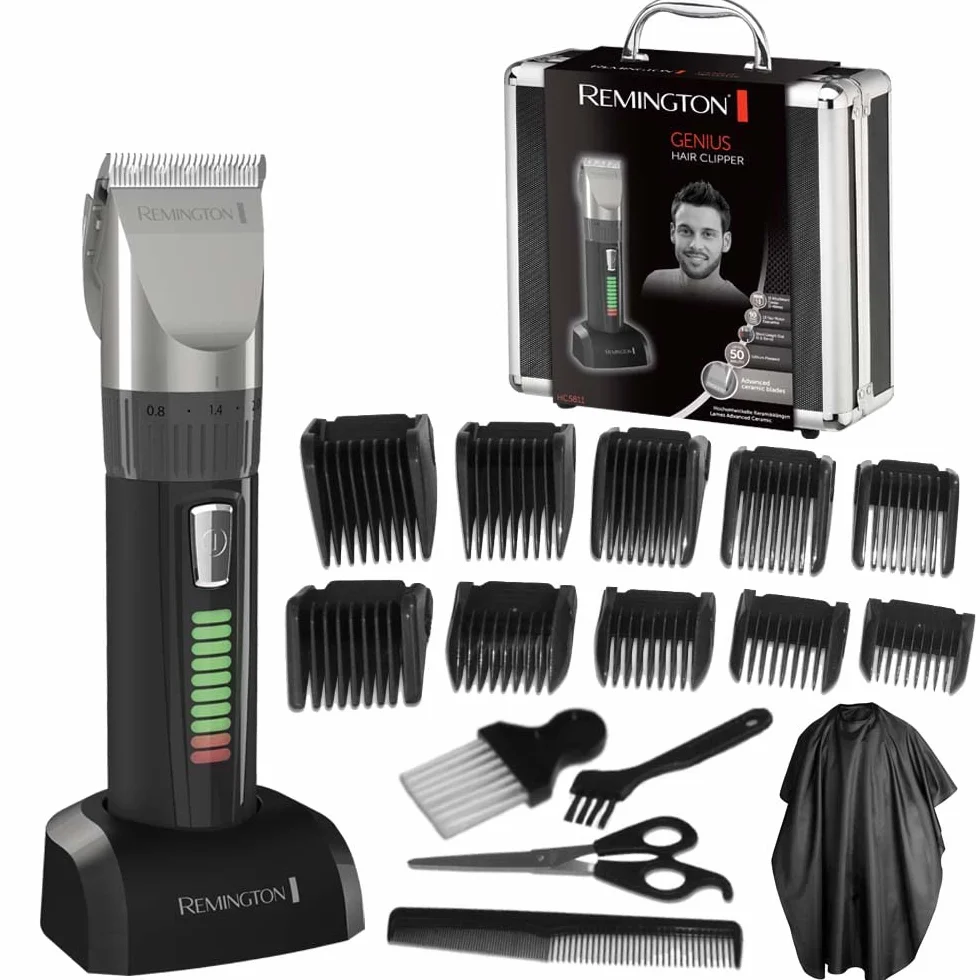 Remington Genius Máquina de Cortar Pelo Hombre cuchillas cerámica autoafilables 0,8-40 mm recargable inalámbrico litio HC5811