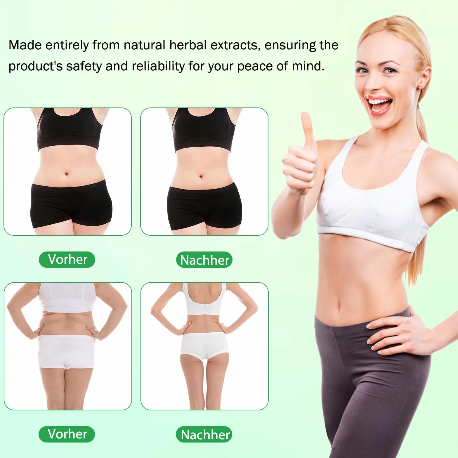 Moringa Berberina 10 en 1 Parches de Belleza con Nano Microagujas para Abdomen, Piel Lisa y Tonificada