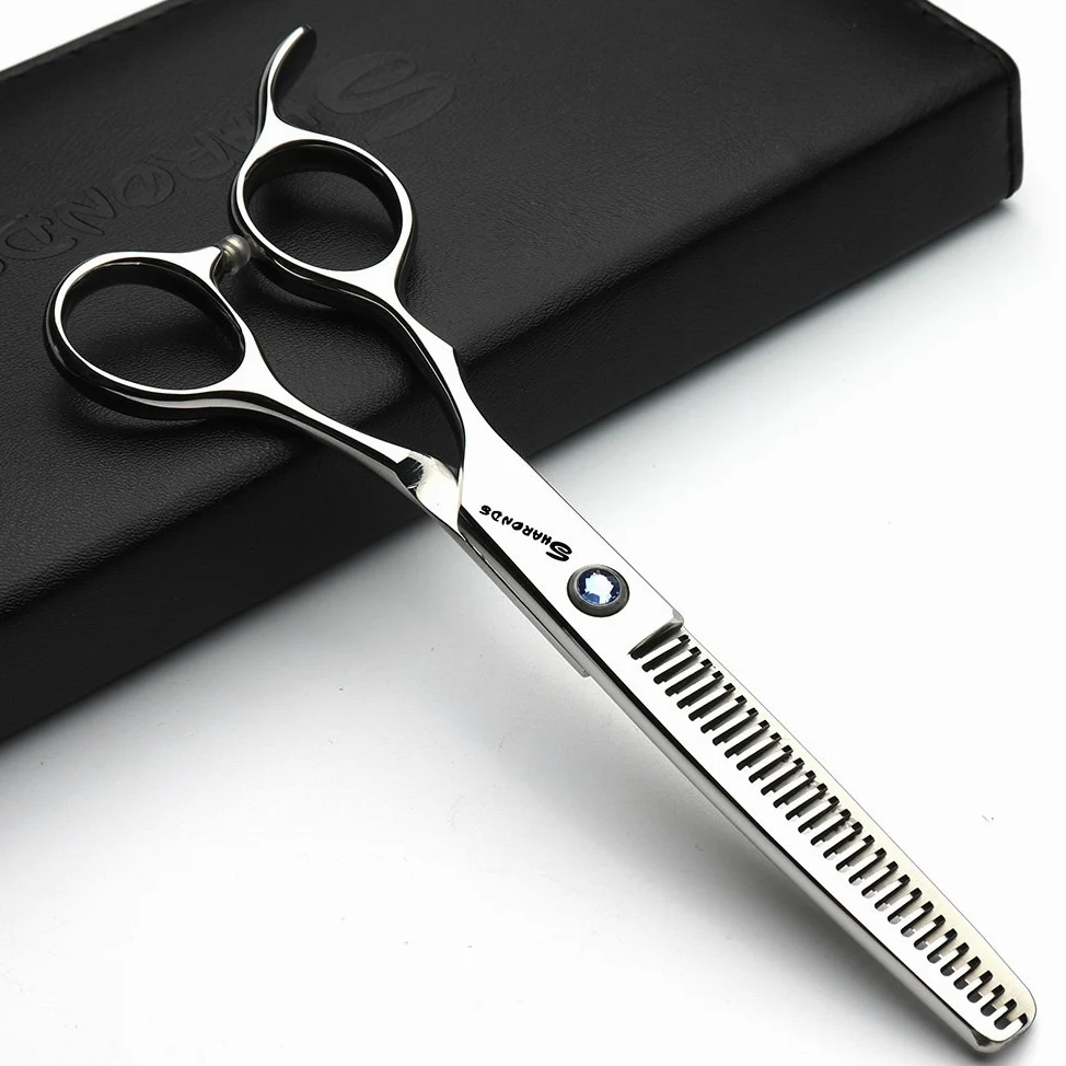 Peluquería profesional de 6 pulgadas a la izquierda tijeras de peluquería | acero inoxidable 440C,diseño ergonómico,sin fatiga tras horas de uso