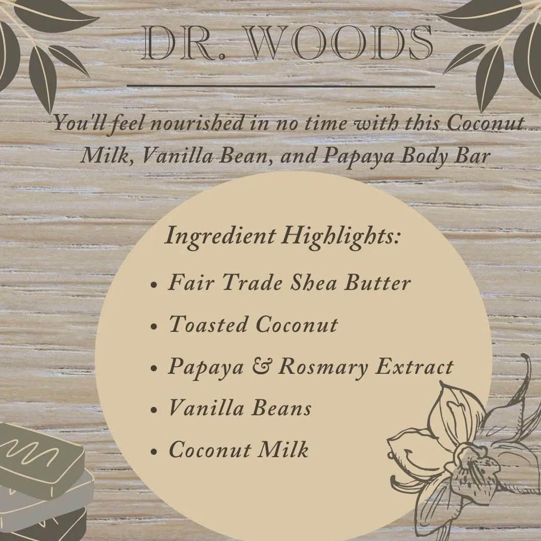 Dr. Woods Latte di cocco Burro di Karitè Sapone, 5,25 once (confezione da 6)
