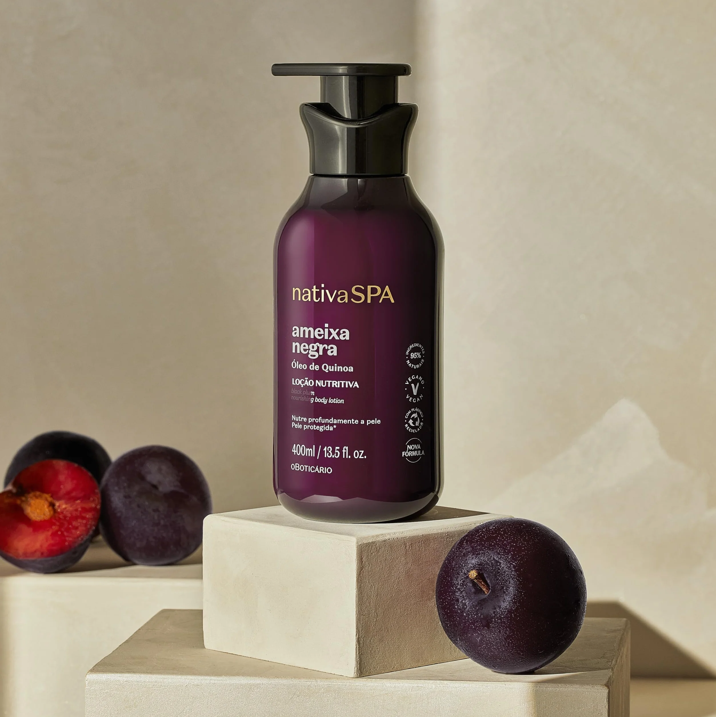 O Boticário Nativa SPA Ciruela Negra Set Regalo Cuidado de la Piel 3 Productos