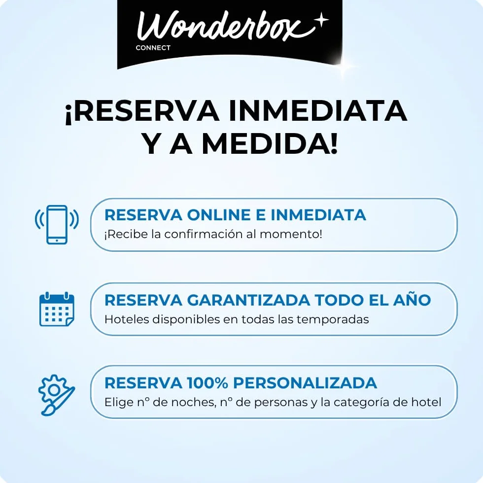 WONDERBOX – Cofre Regalo Hoteles con Piscina - 1 Noche para 2 Personas - Escapada para Parejas - Regalar experiencias - Ideal para una escapada refrescante