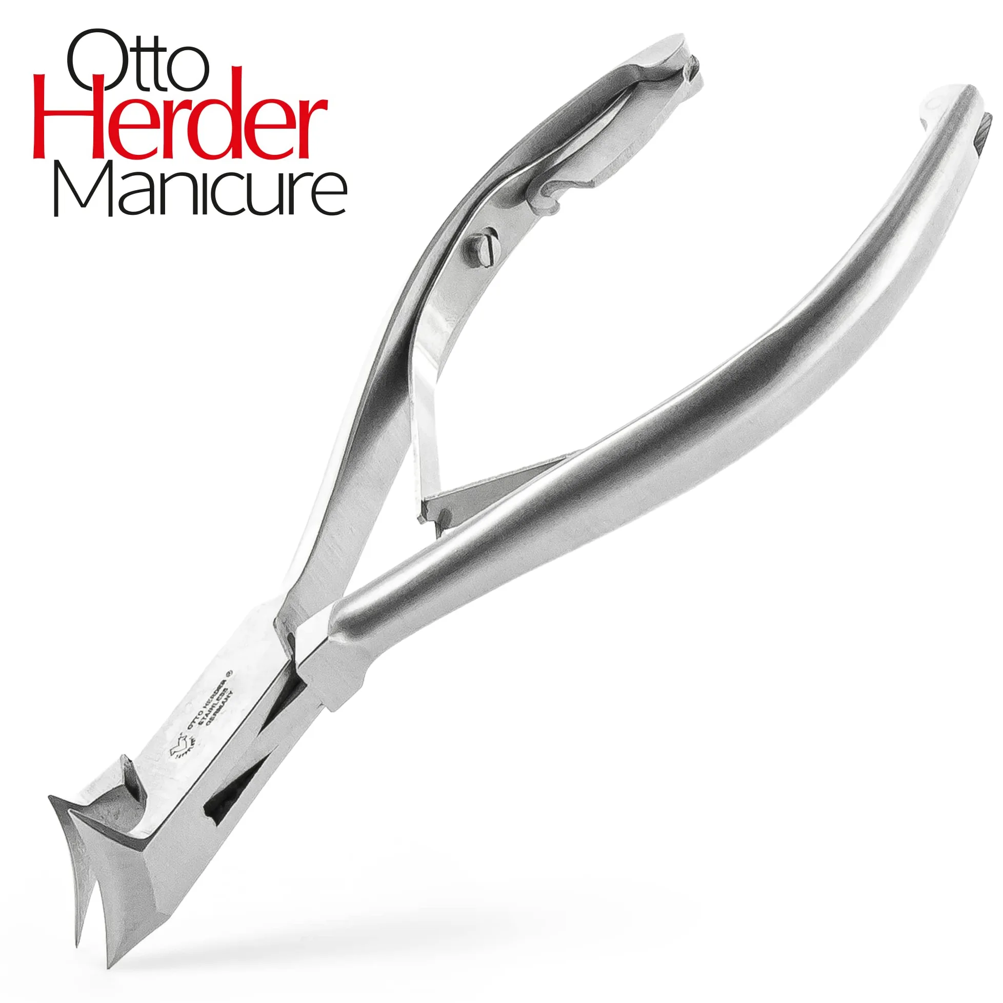 OTTO HERDER Cortaúñas de 14 cm, cortaúñas de acero inoxidable, cortaúñas con 1,6 cm de longitud de corte para uñas gruesas y encarnadas