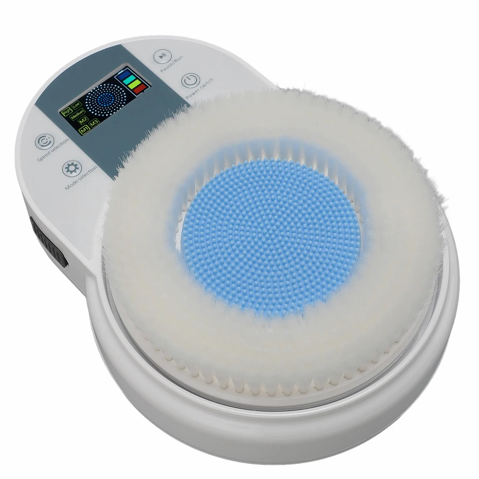 Depurador de Espalda Montado en la Pared, Cepillo de Baño Corporal Eléctrico con Apagado Automático, Cepillo de Ducha para la Piel del Cuerpo con Ajuste de 3 Velocidades para