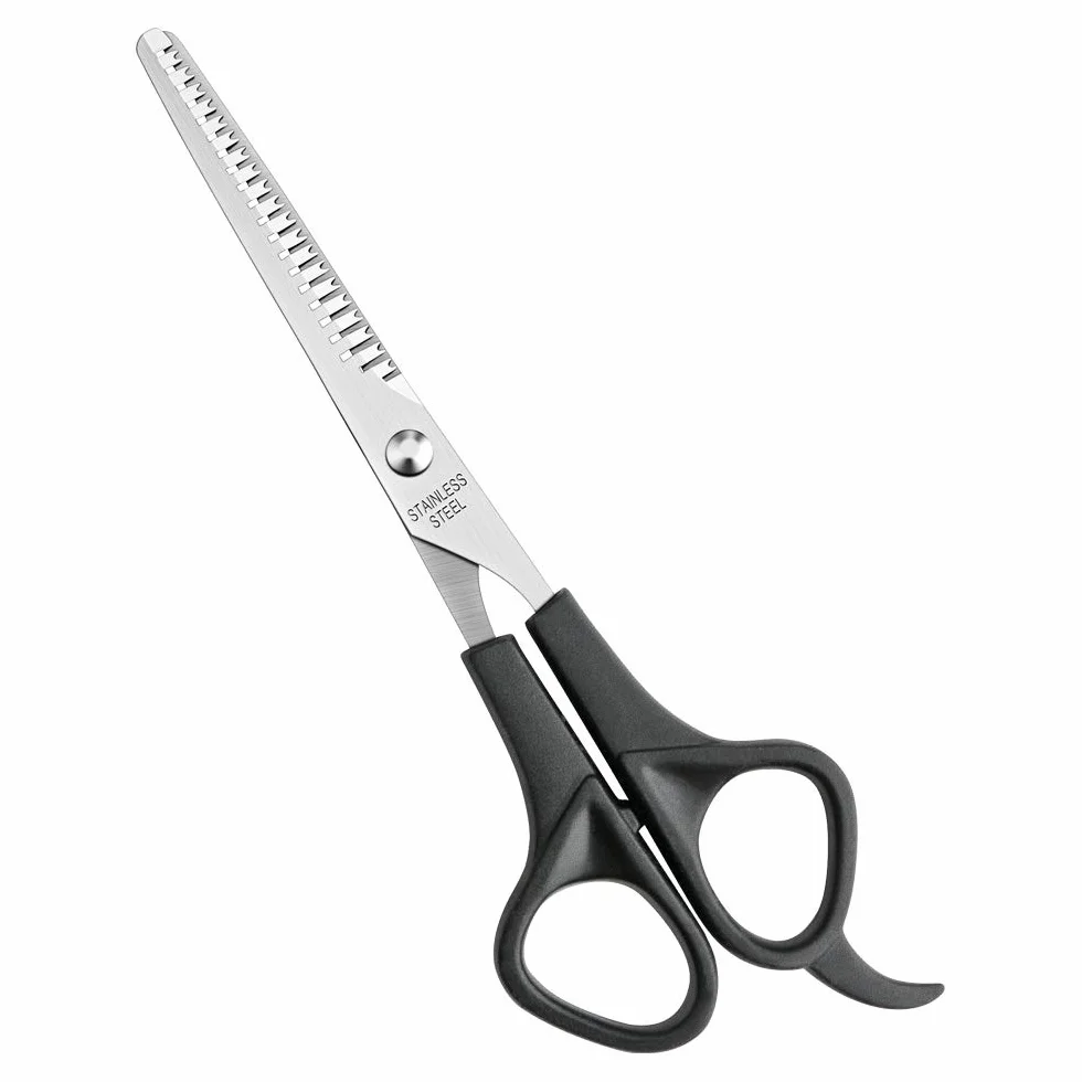 Tijeras de Entresacar Acero Inoxidable 6 Pulgadas Mango ABS Negro