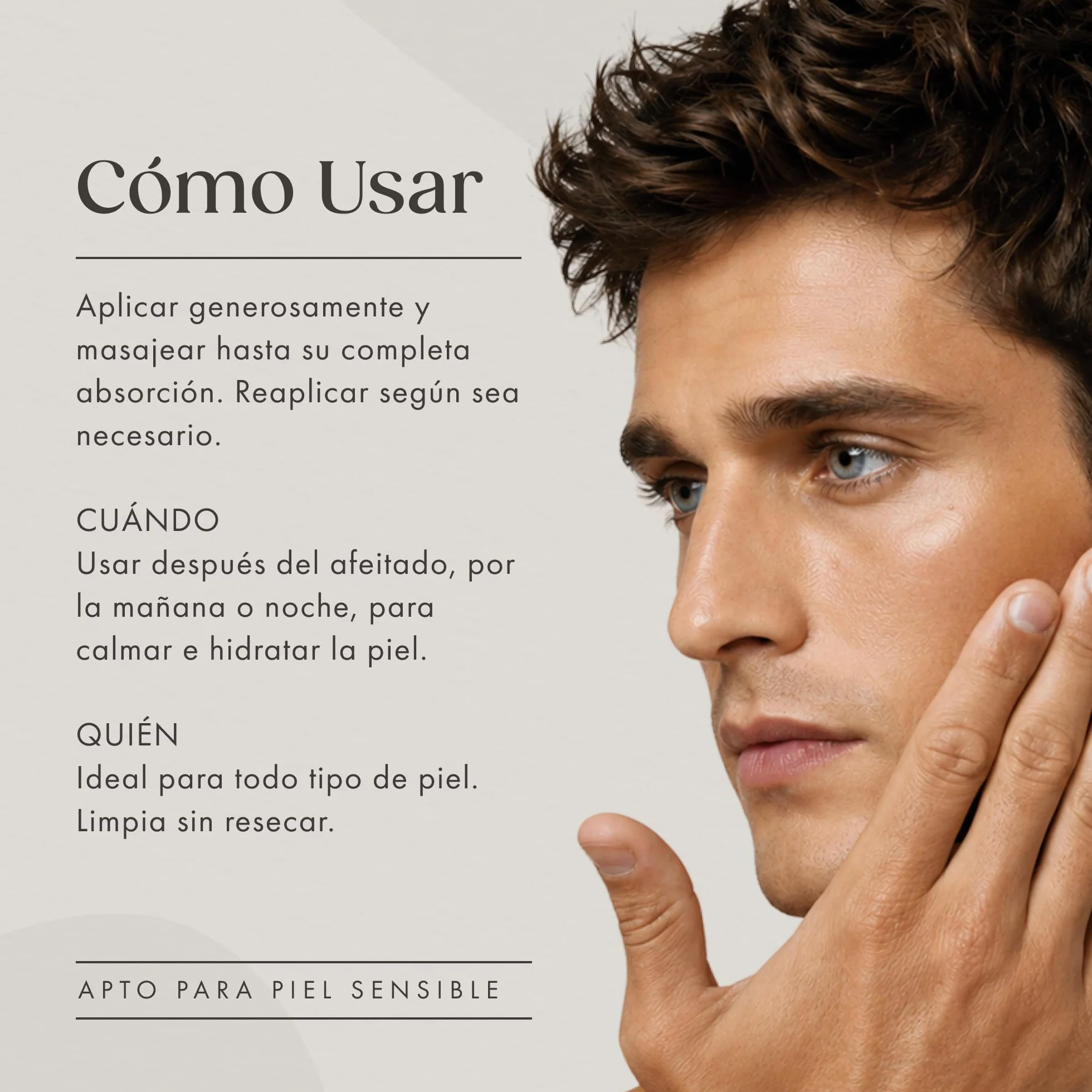 Satin Naturel After Shave 3:1 con Aloe Vera Gel 200ml Crema Hidratante Facial Serum Ácido Hialurónico Regalo Hombre