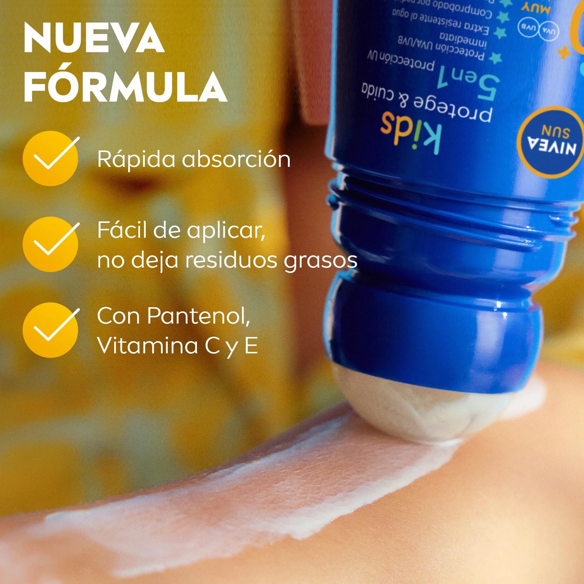 NIVEA SUN Protege & Cuida Kids Roll-On FP50+ Protector Solar Infantil 50 ml