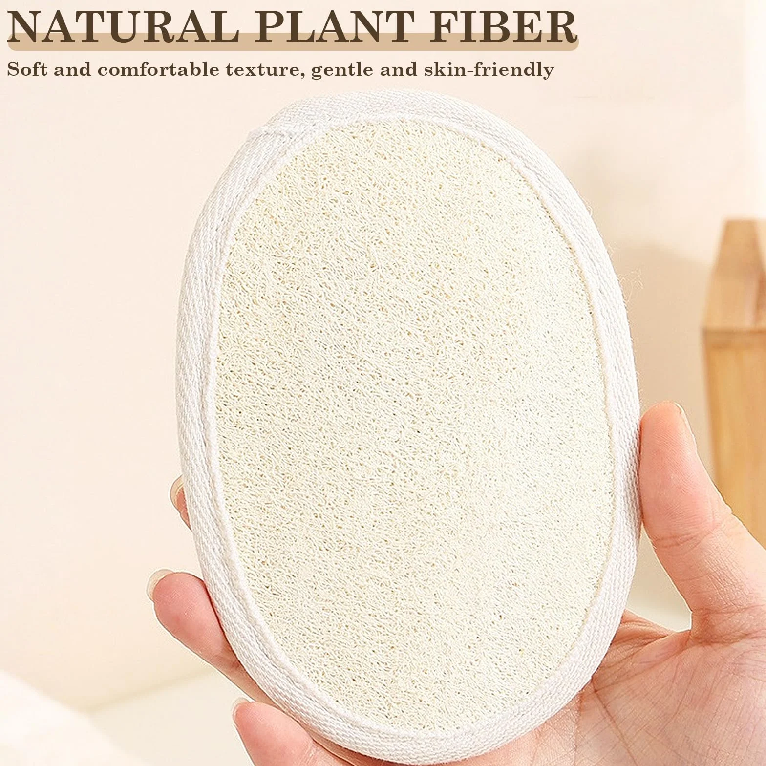 Guantes Exfoliantes de Luffa Natural para Ducha y Spa, Exfoliación Corporal y Facial