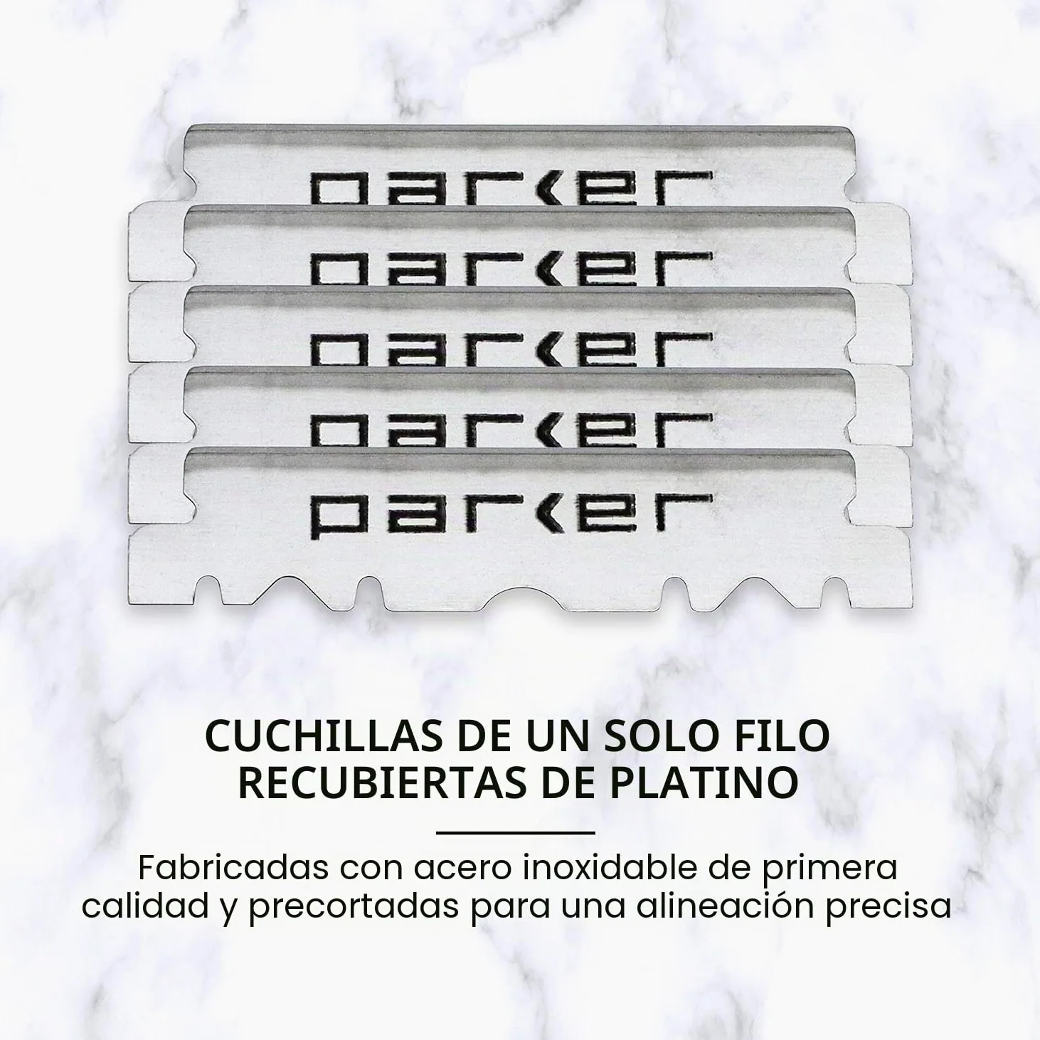 Parker Safety Razor Parker Rosewod mango de madera profesional peluquero maquinilla de afeitar recta y 5 hojas - Nuevo 2019 Palo de rosa