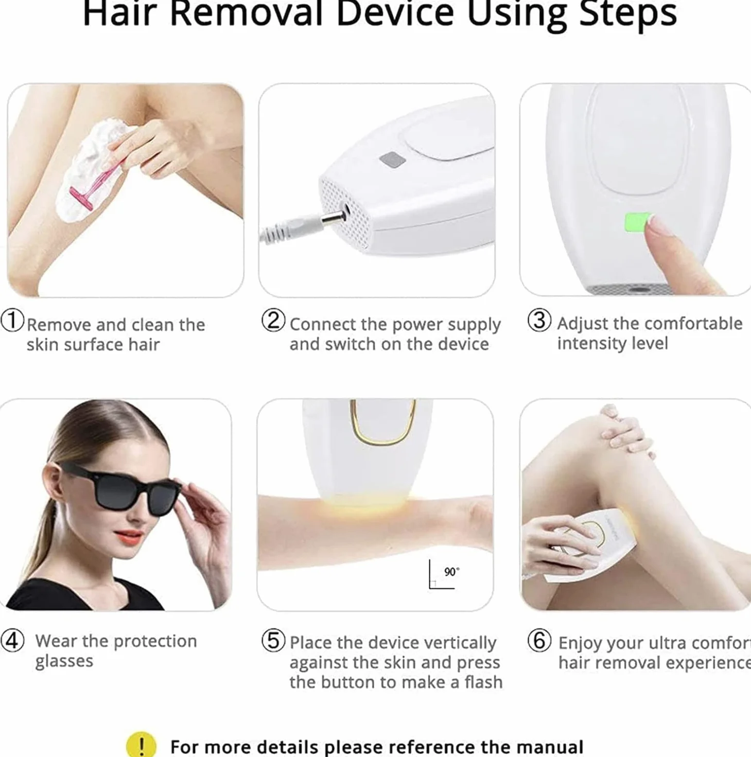 5minskin Depilación Láser Auricular Dispositivo de Luz para Mujeres Hombres Blanco