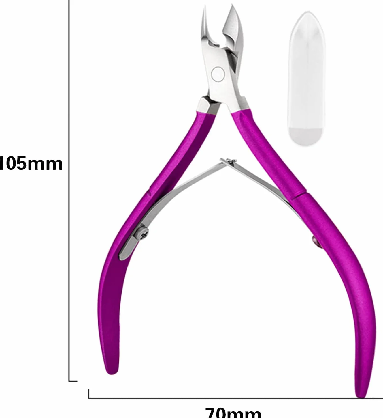Cortador de cutículas de acero inoxidable para manicura y pedicura Púrpura