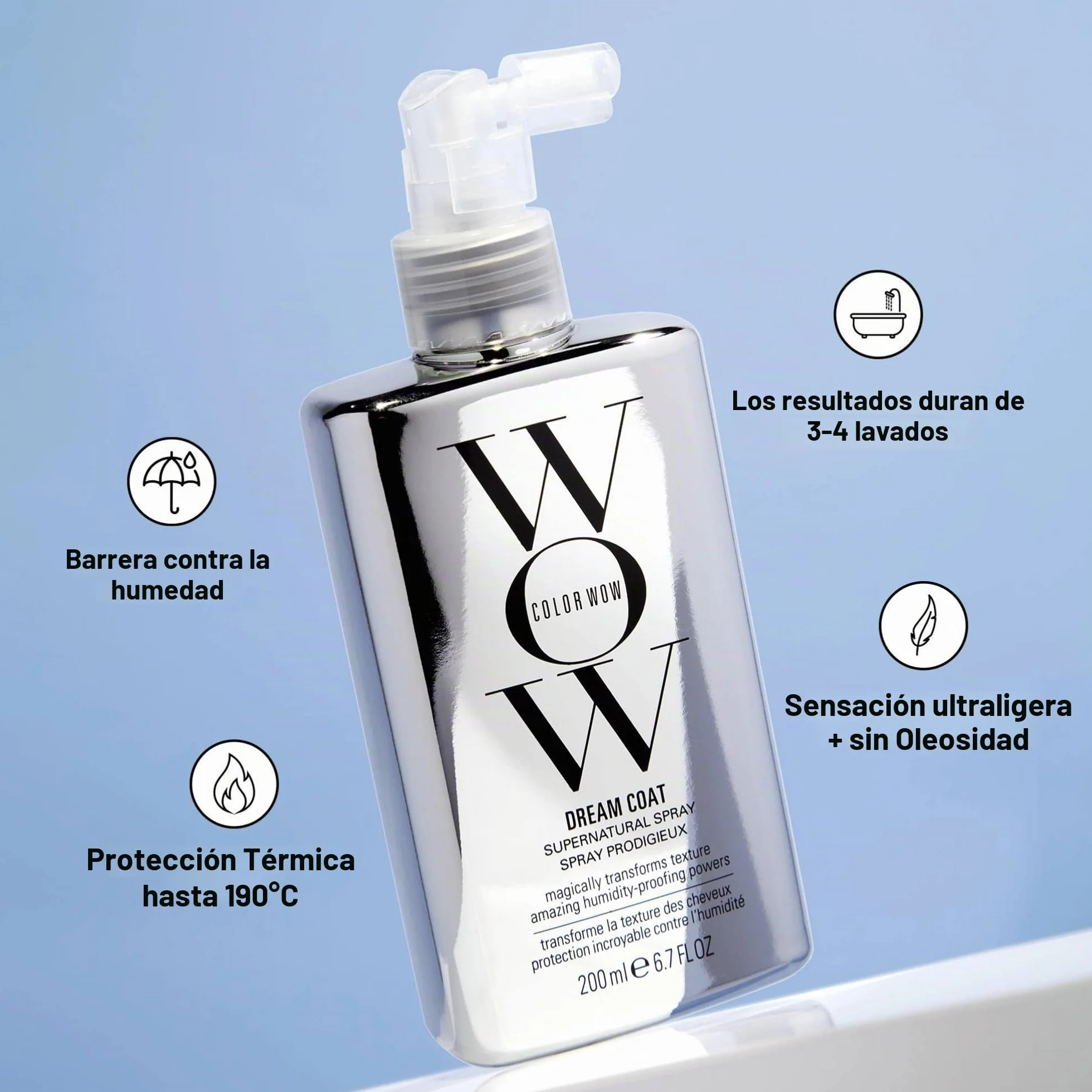 COLOR WOW Dream Coat Supernatural Spray Antiencrespamiento Repelente de Humedad Cabello de Cristal
