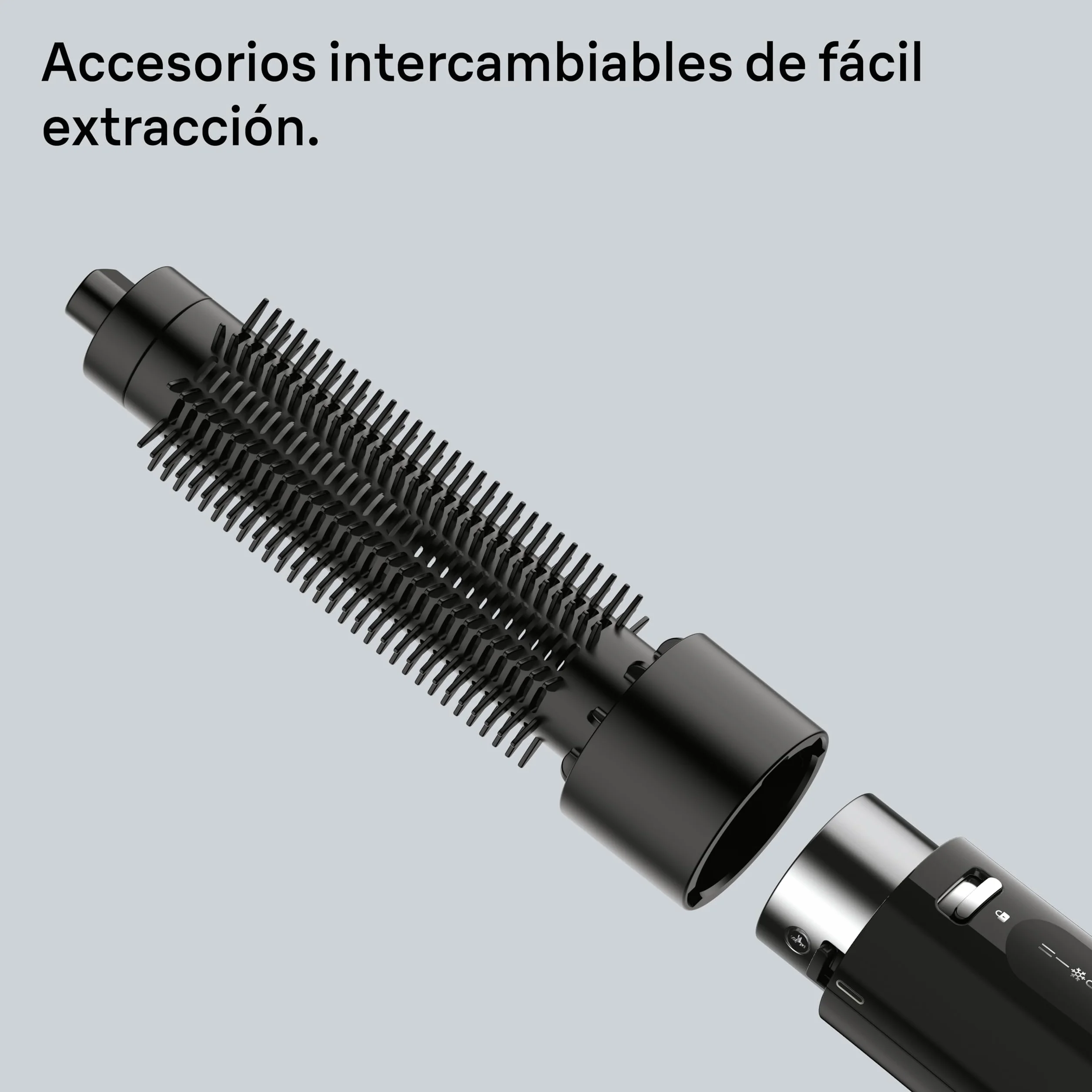 Braun AS1.5 Moldeador de aire cepillo térmico redondo 300W 3 ajustes temperatura velocidad negro brillante