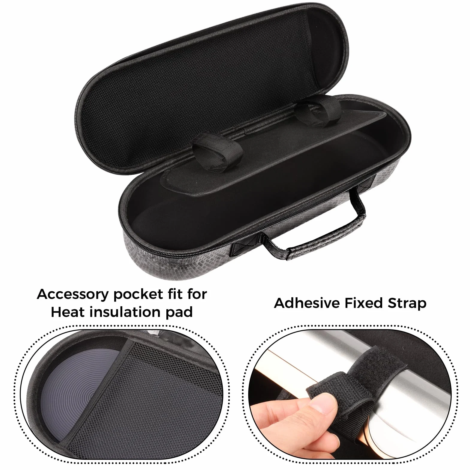 Dyson funda protectora para plancha de pelo Airstrait, bolsa de viaje, almacenamiento, Negro