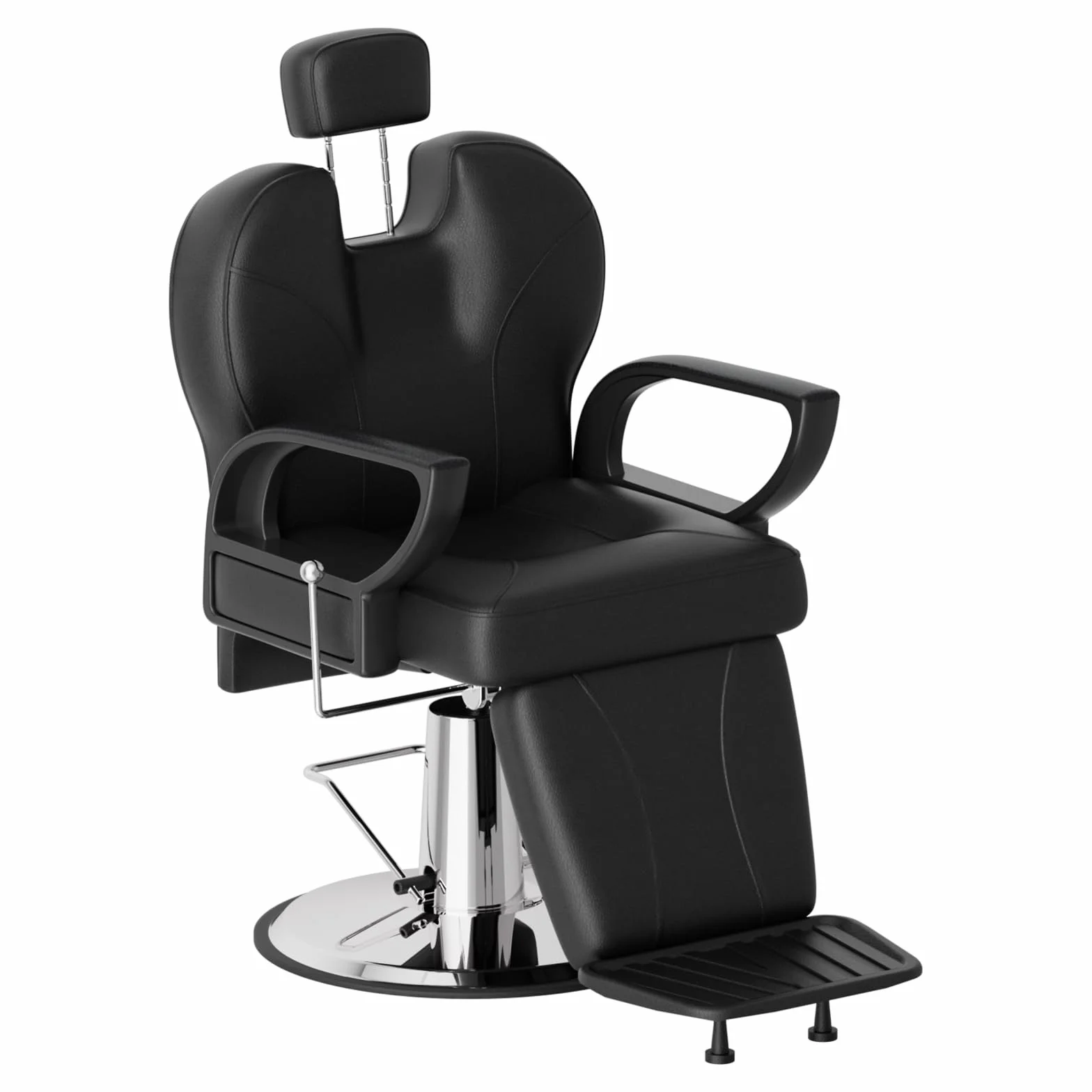 Sillón de Peluquería Hidráulico Reclinable 360° 63 x 54 x 92-105 cm Negro