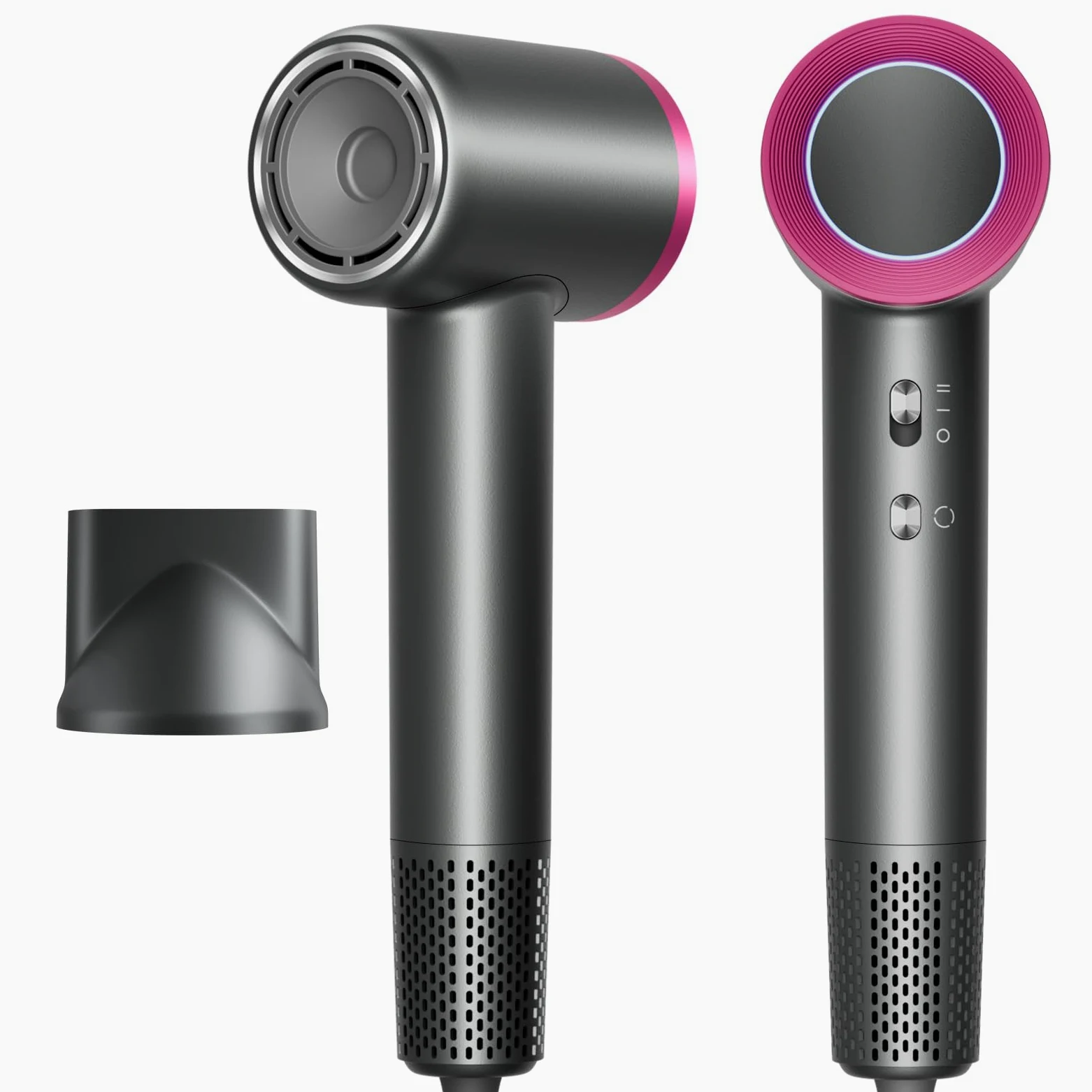 Secador de pelo iónico, motor sin escobillas 110000 RPM, secado rápido en 2 minutos, anti-encrespamiento, ligero y silencioso 50 dB, 4 niveles de calor, 2 velocidades y aire frío