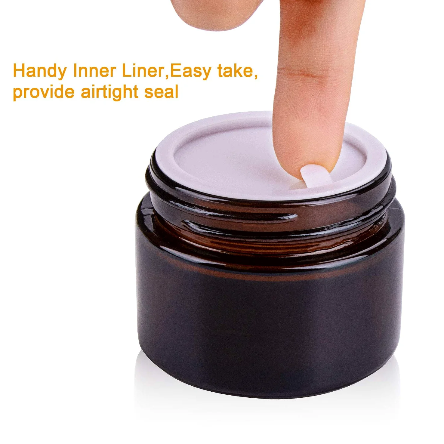 EnchengEncheng Amber-Clear 2 oz y 4 oz tarros cosméticos, 40 Paquete, 60 ml/ámbar/40 unidades, 2.00[set de ]
