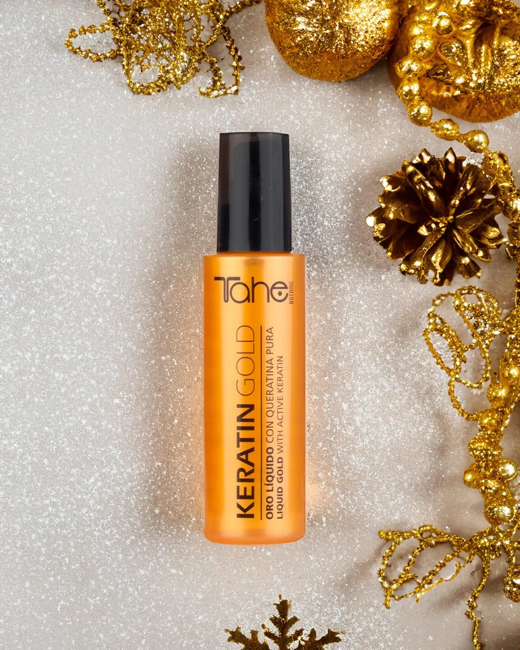 Tahe Keratin Gold Oro líquido con Queratina Pura, Células Madre Vegetales Activas y Aceite de Argán, 30 ml