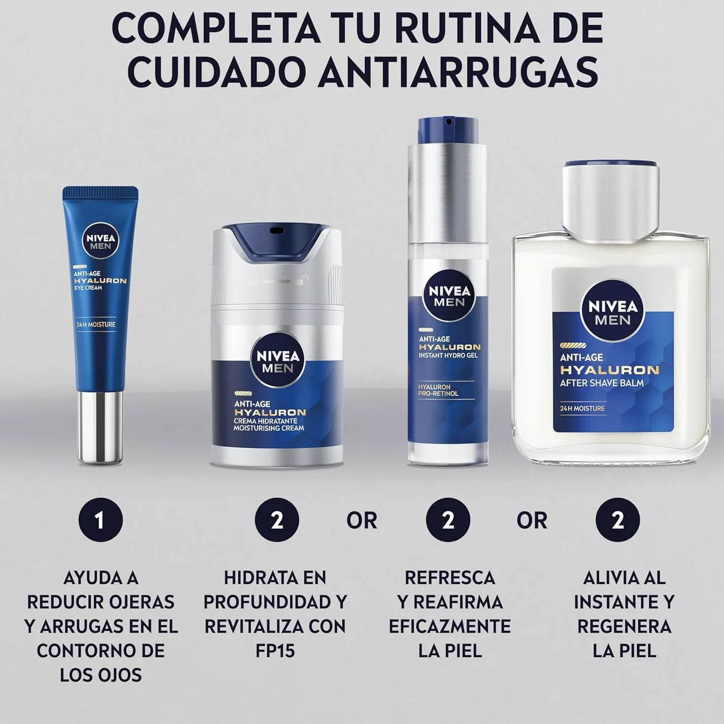 NIVEA MEN Hyaluron Bálsamo After Shave Antiedad con Ácido Hialurónico 100 ml