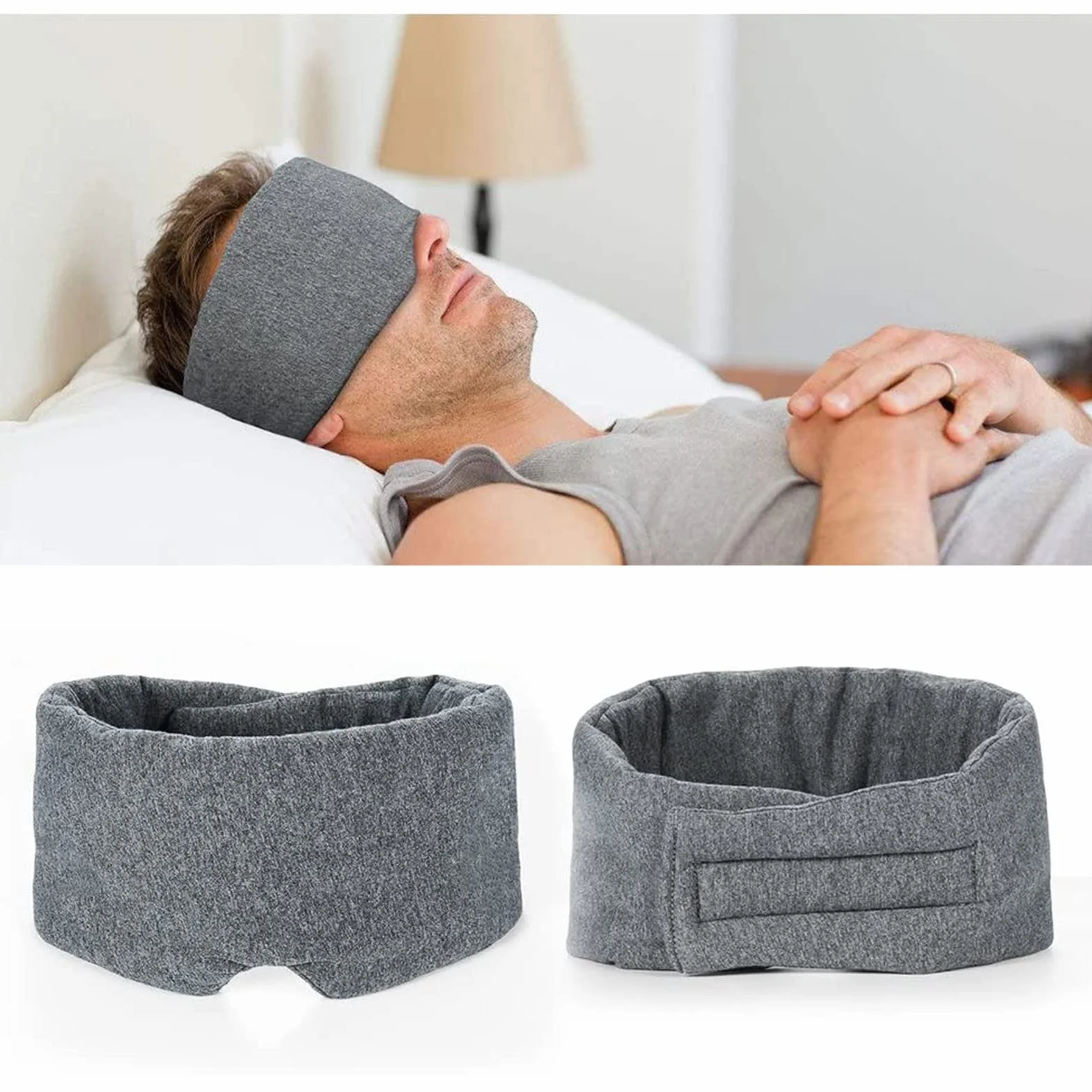 Antifaz para dormir Hand Made con correa ajustable Anti-Luz Opaco para hombres y mujeres