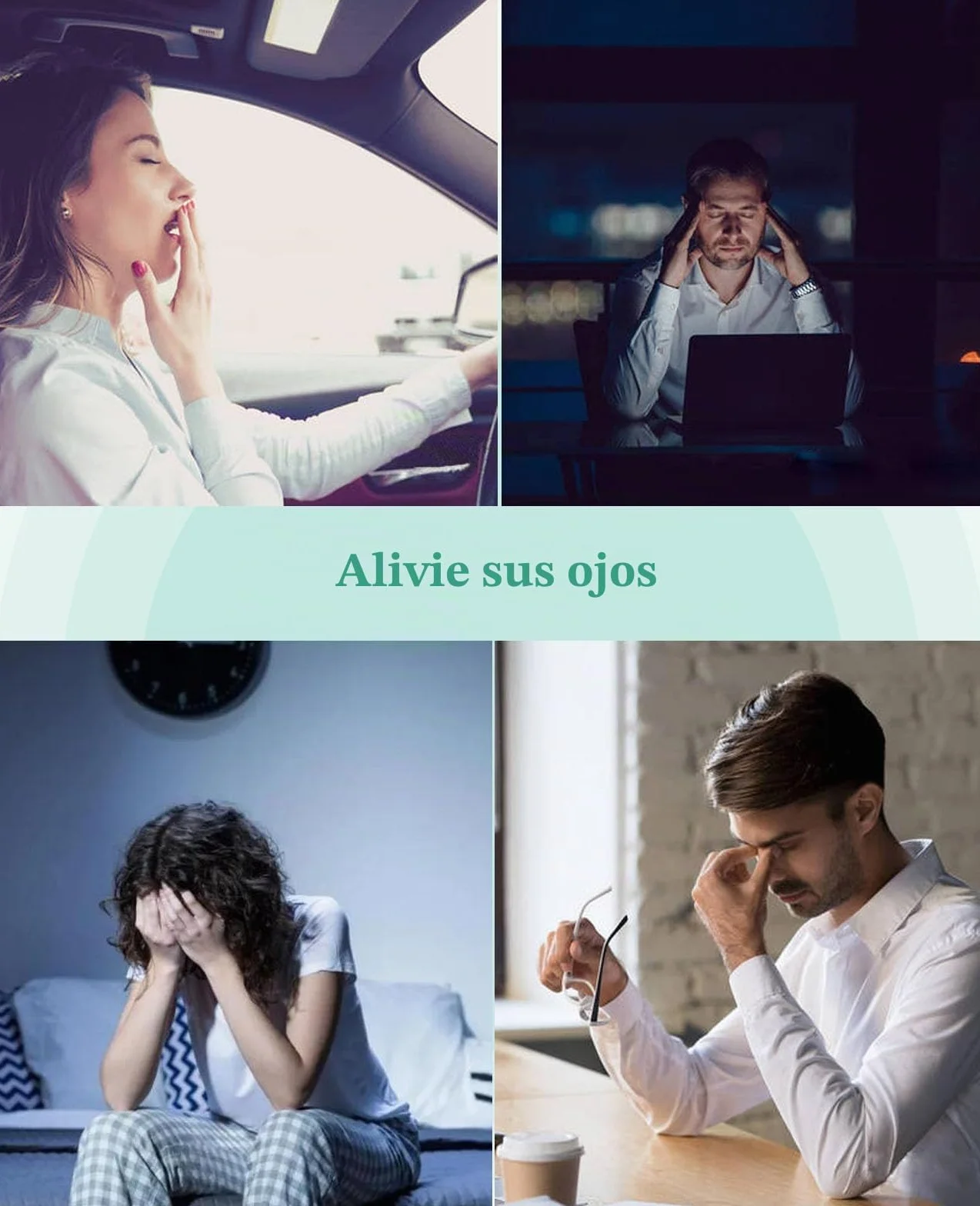 Máscara de Ojos Calentada PJYU Antifaz para Dormir para Ojos Secos Azul Marino