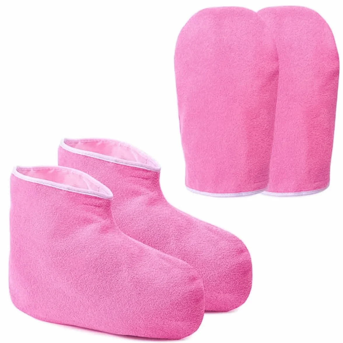 Kit de Cera de Parafina para SPA con Guantes y Botines Reutilizables para Terapia de Calor de Manos y Pies