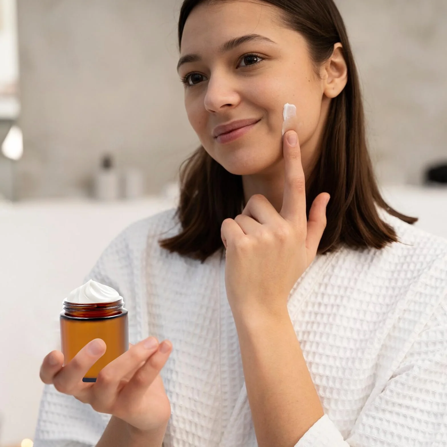 Tarros de cristal ámbar 120 ml para crema cosmética farmacia ungüentos