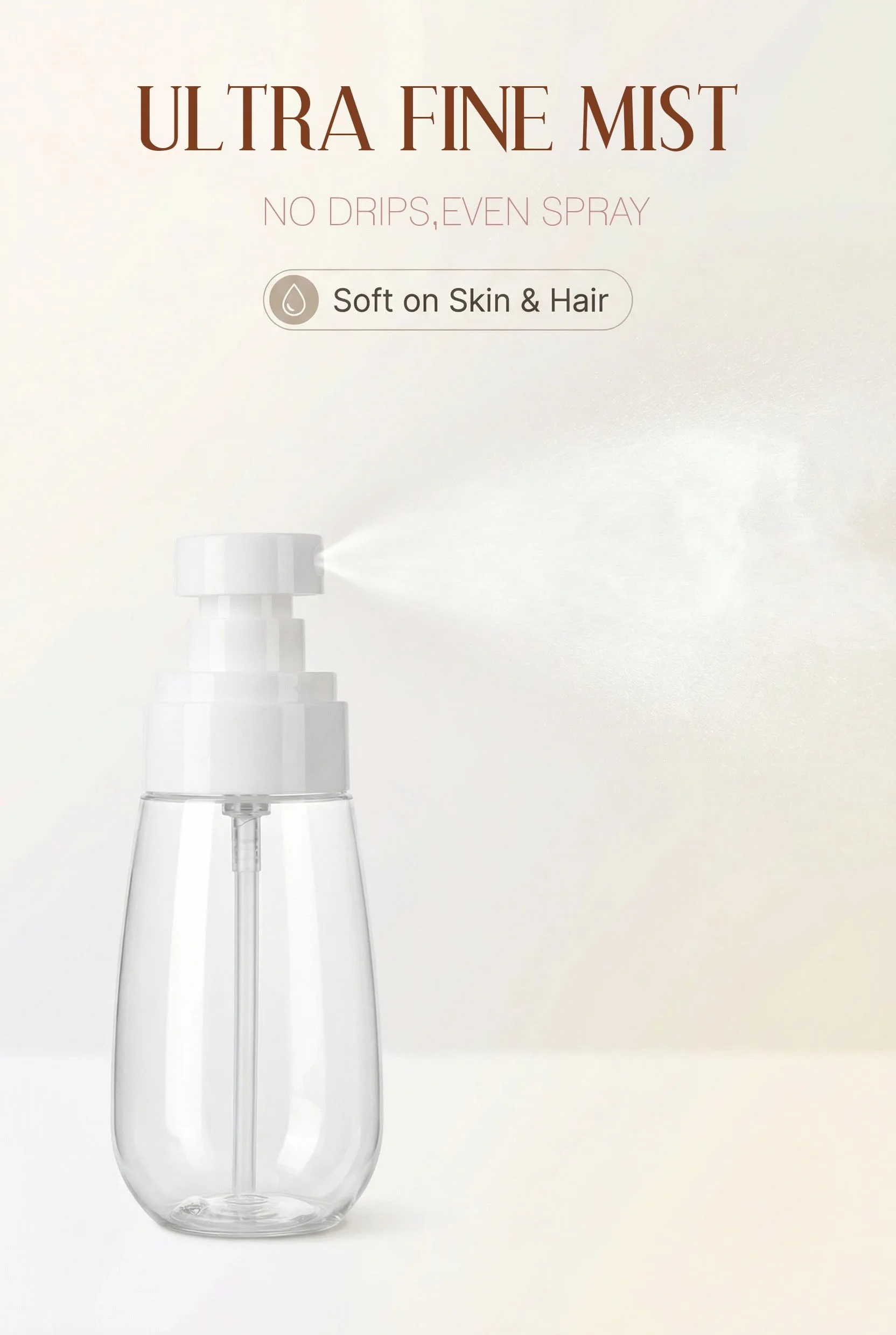 Spray pequeñas botellas de vapor reutilizables a prueba de fugas tamaño viaje TSA 60ml 3 unidades