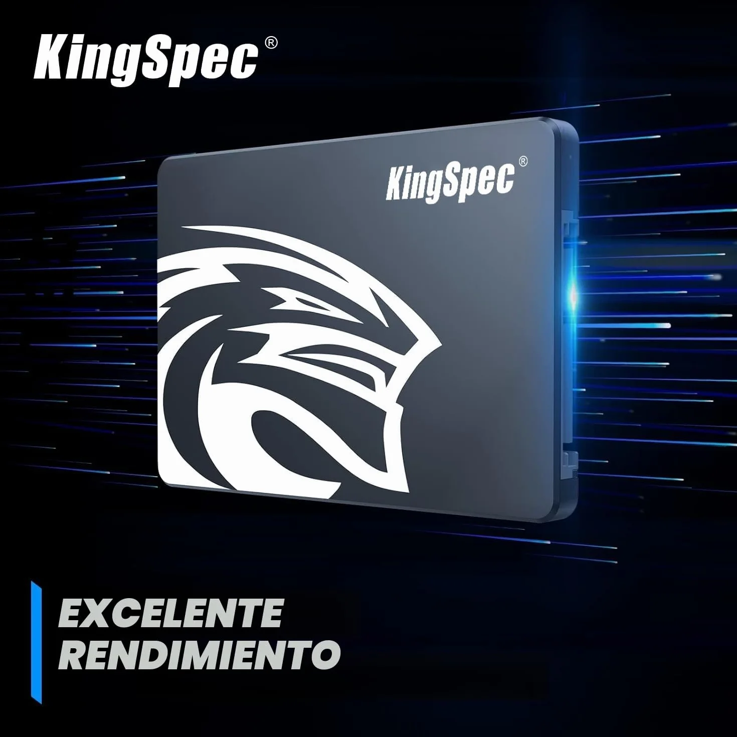 Kingspec SSD 512GB 2,5" SATA III TLC 3D NAND Disco Duro Interno 570 MB/s