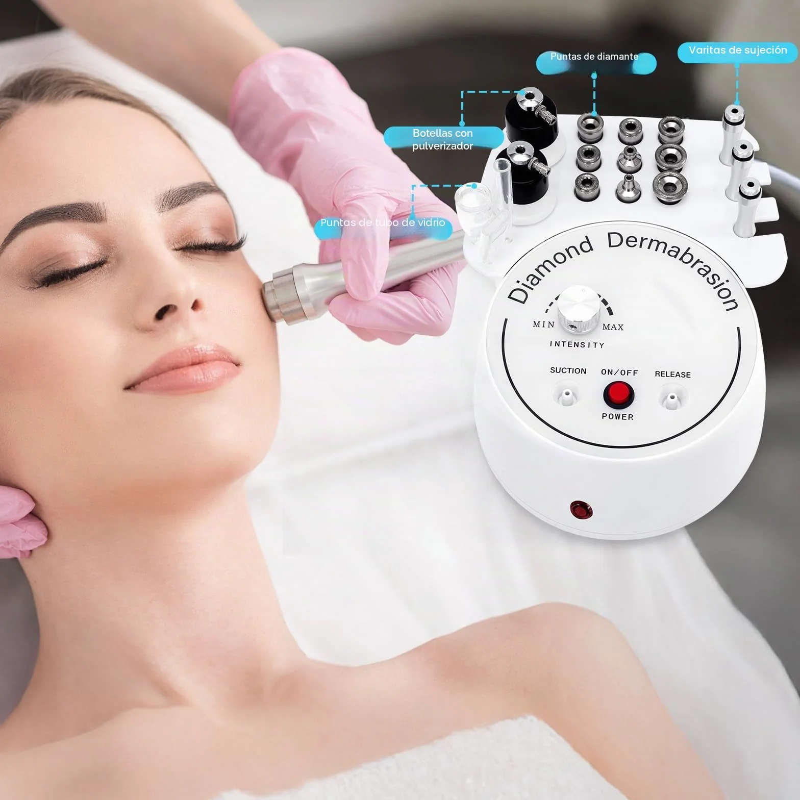 Dispositivo Profesional de Dermoabrasión 3 en 1, Barra Mágica para Salones de Belleza