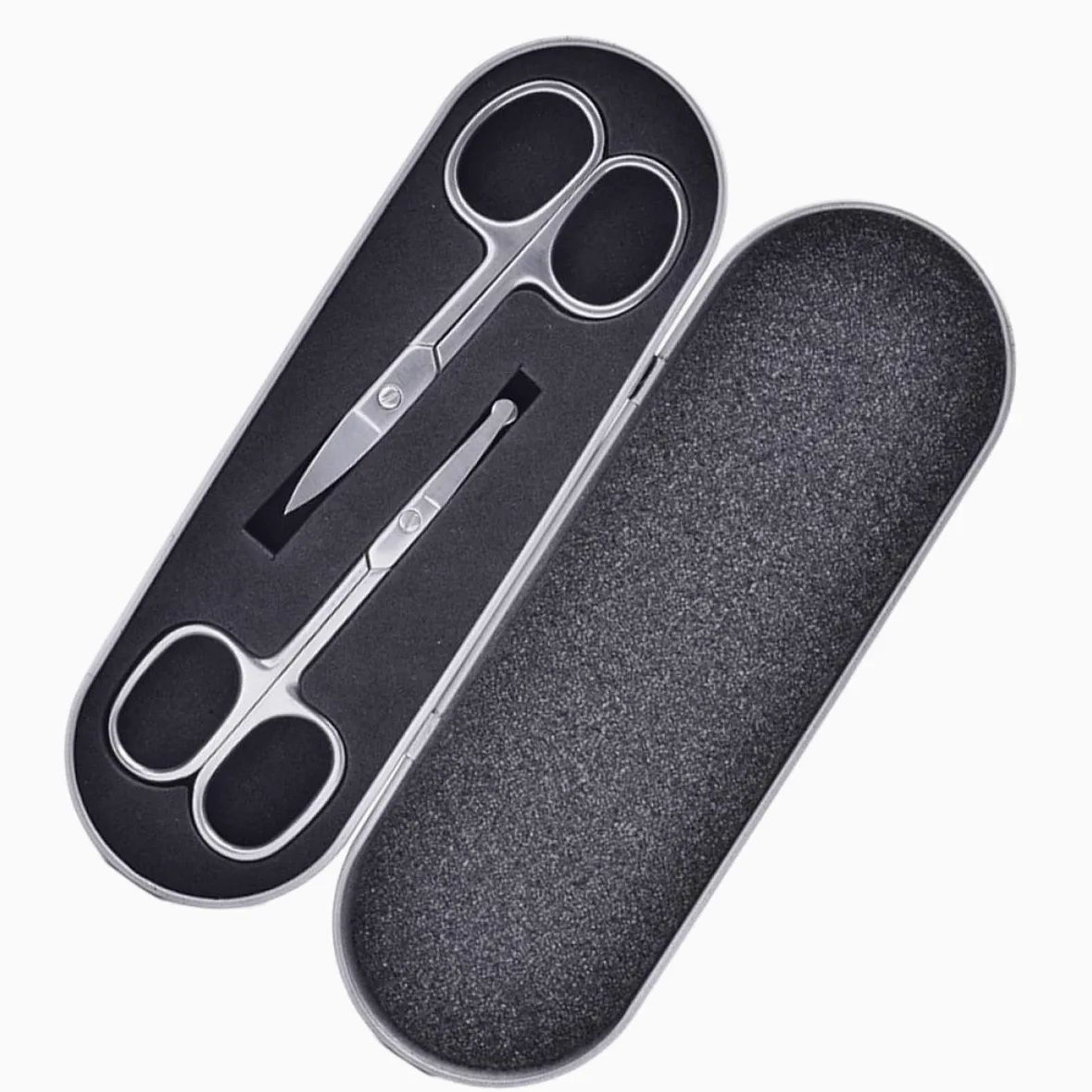 PACKOVE 6piezas Tijeras Inoxidable Para Cuidado De Cejas y Nariz Recortador De Facial Diseño Seguro y Práctico Para Hombres y Mujeres