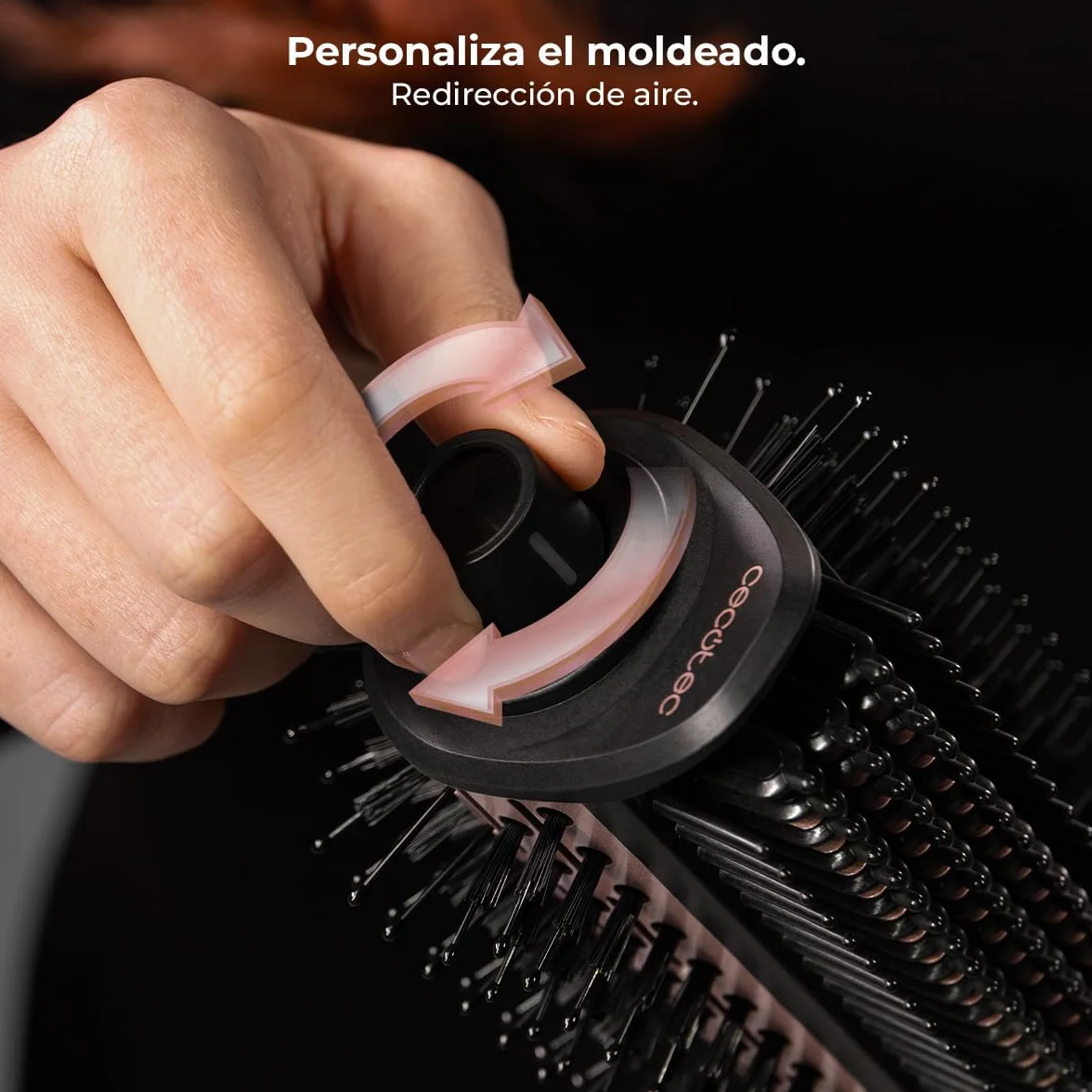 Cecotec AirGlisse 8in1 Cepillo de Aire Moldeador Multifunción 1400W 110000rpm Negro