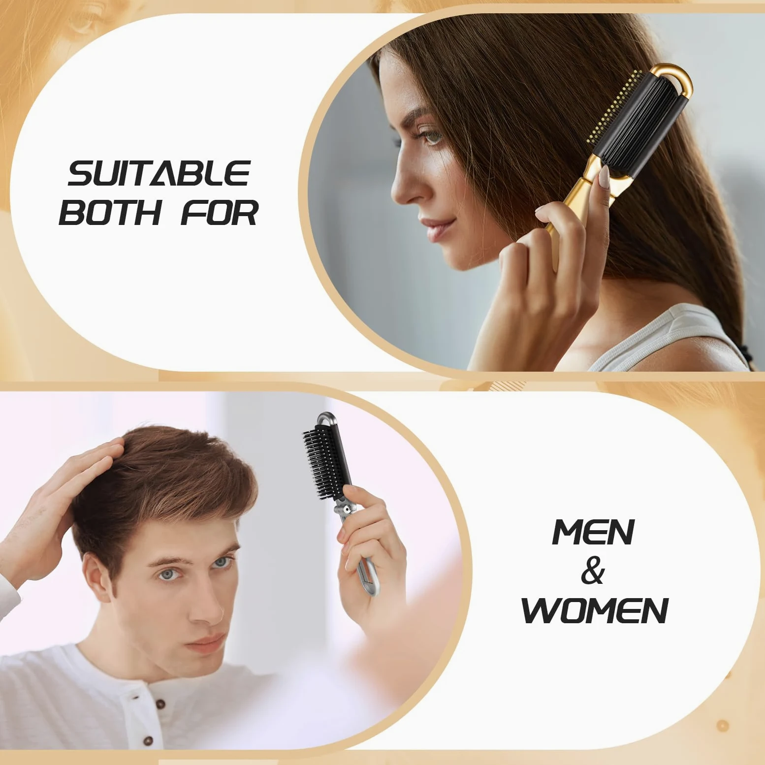Uiifan 50 cepillos de viaje compactos portátiles plegables con espejo tamaño de bolsillo mini cepillo de pelo para hombres y mujeres, herramientas de peinado para el cabello, bolso, coche, gimnasio,