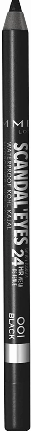 Rimmel London Scandaleyes Waterproof Khol Kajal Liners Tono 1, 1.3g - 1 unidad